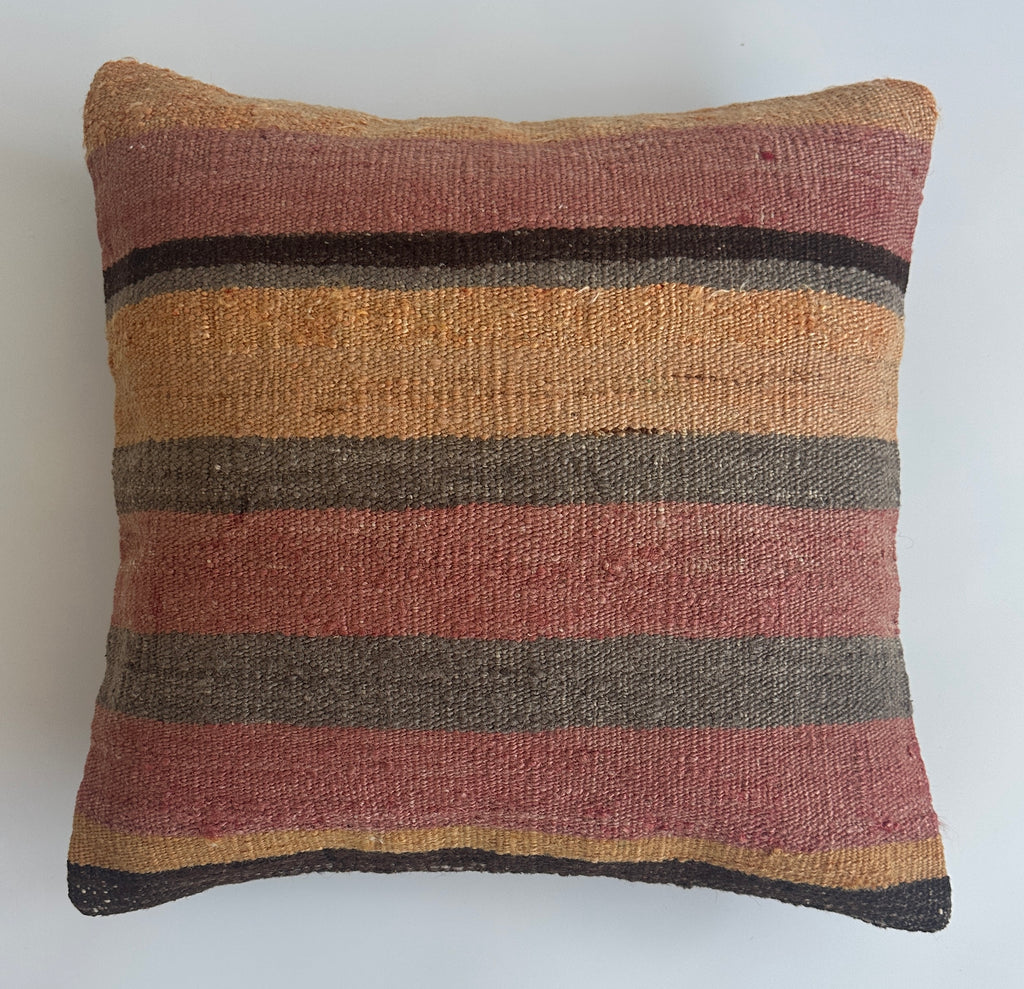 Handmade Multicolour Turkish Cushion Cover 16''x16'' / 42x41 CM