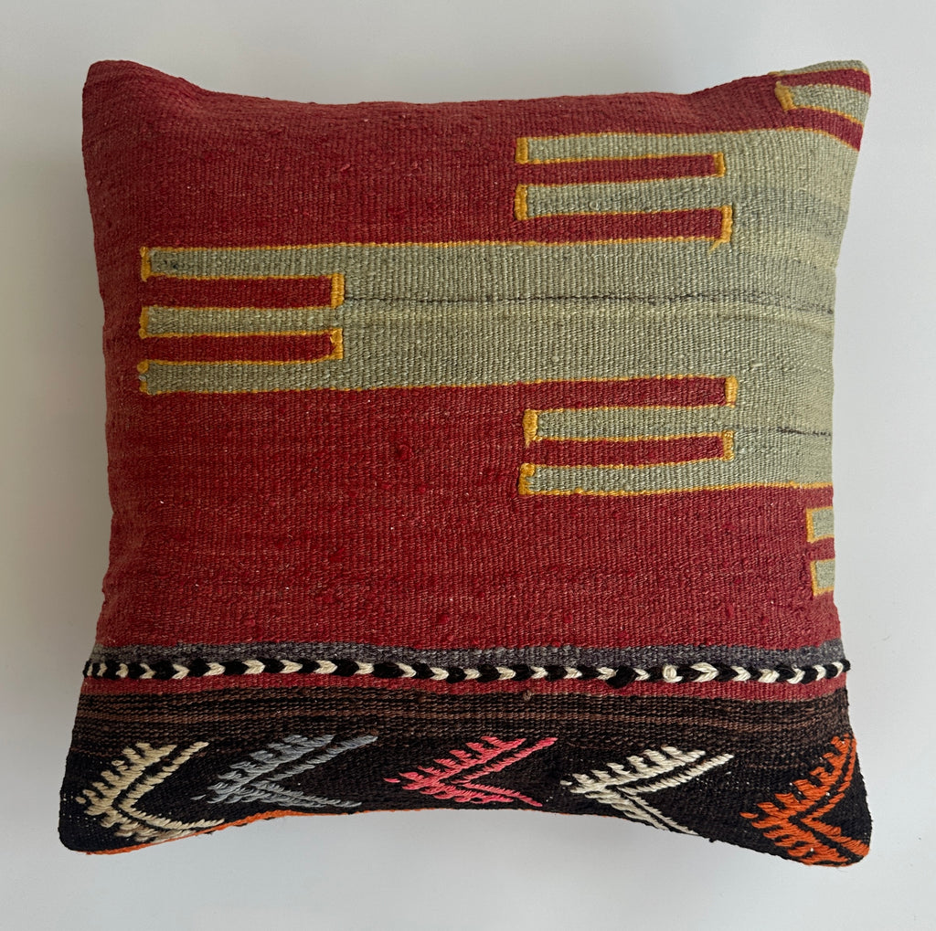 Handmade Turkish Cushion Cover 16''x16'' / 40x40 CM