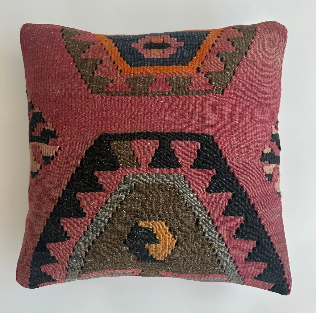 Handmade Turkish Cushion Cover 16''x16'' / 40x40 CM