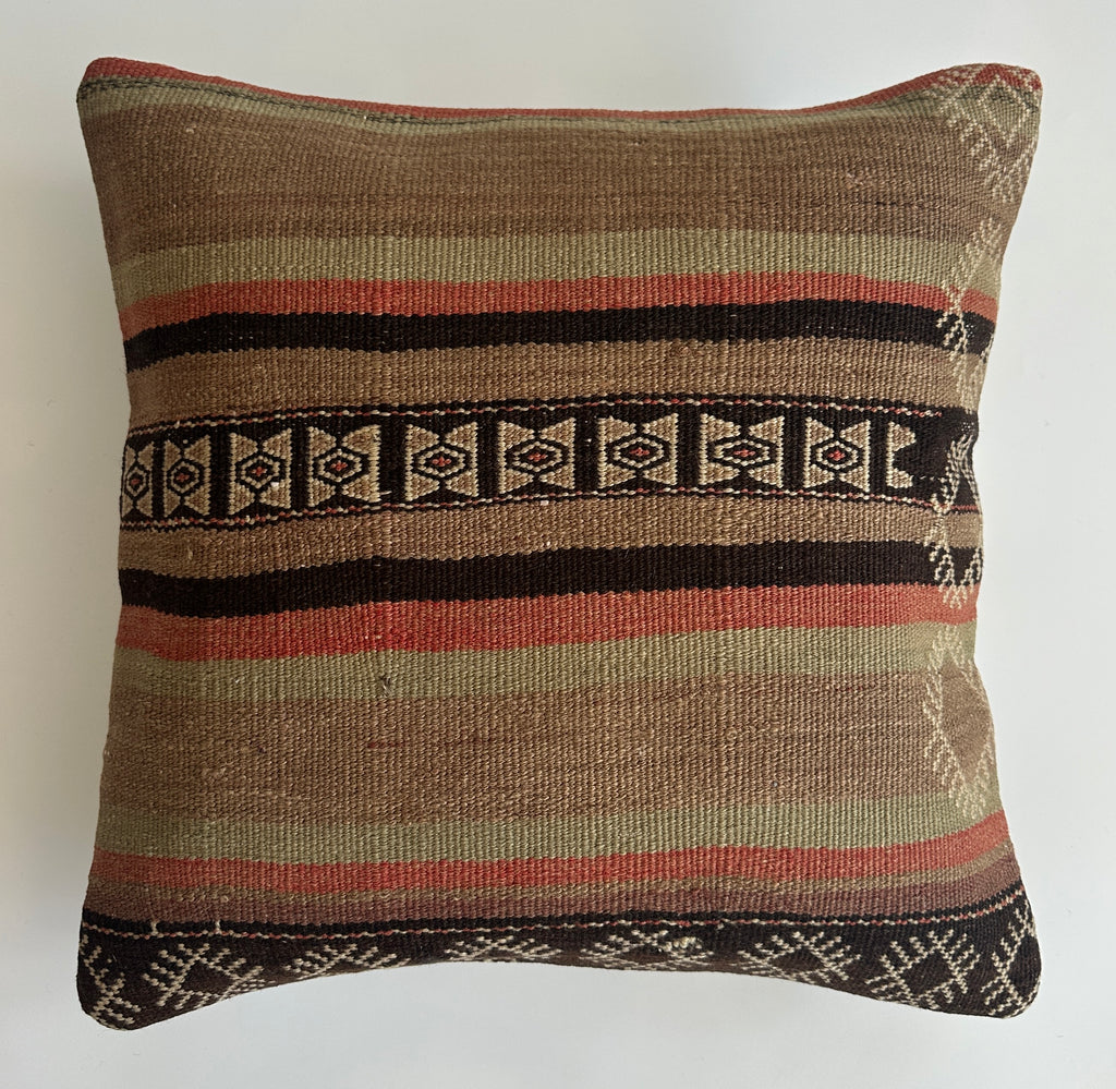 Handmade Turkish Cushion Cover 16''x16'' / 41x41 CM