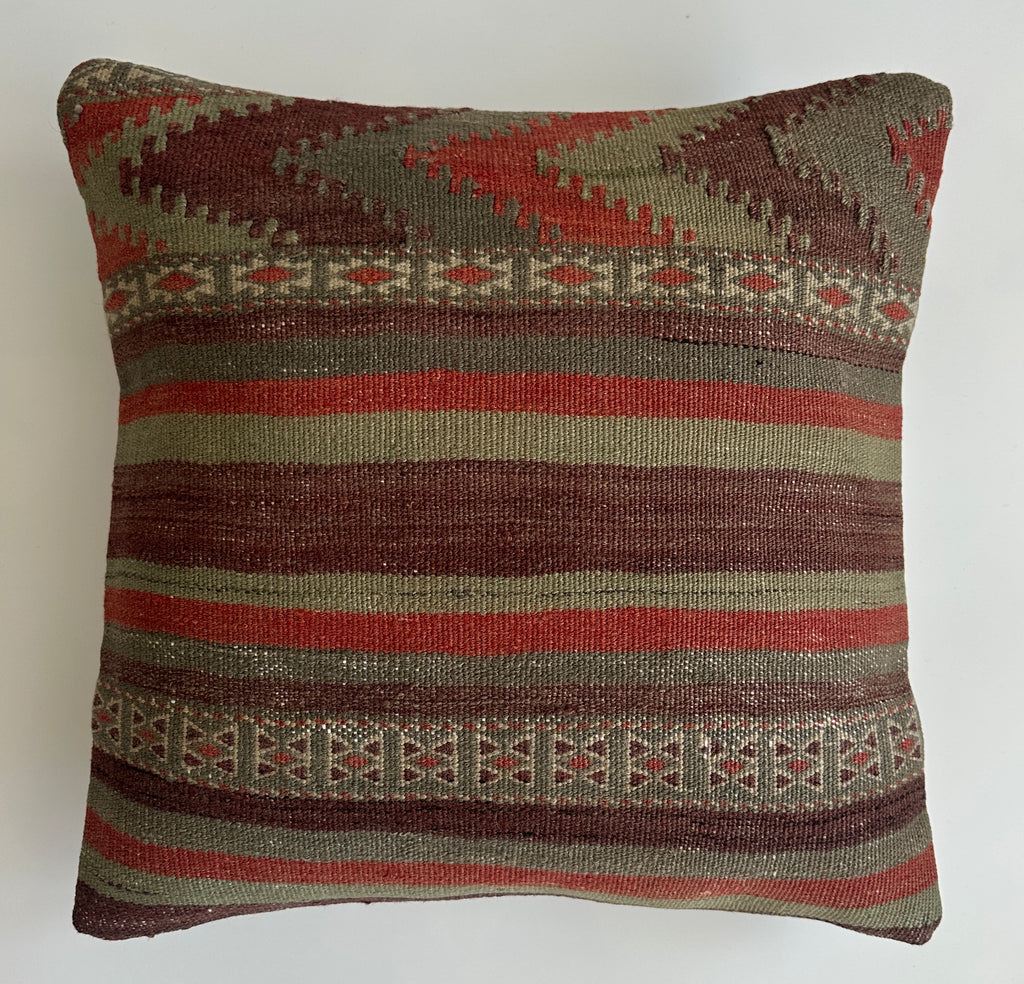 Handmade Turkish Cushion Cover 16''x16'' / 41x41 CM
