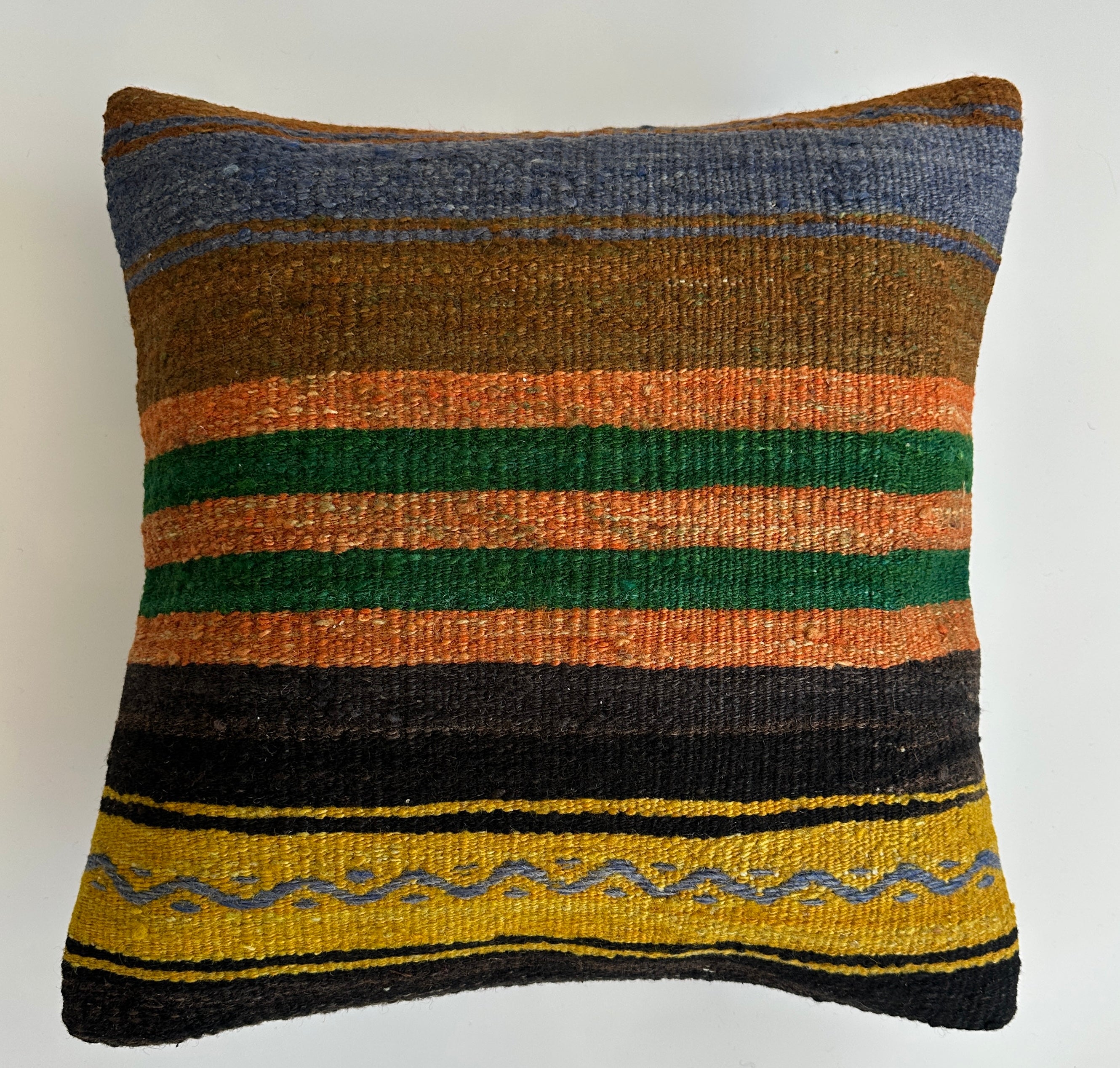 Handmade Multicolour Turkish Cushion Cover 16''x16'' / 40x40 CM