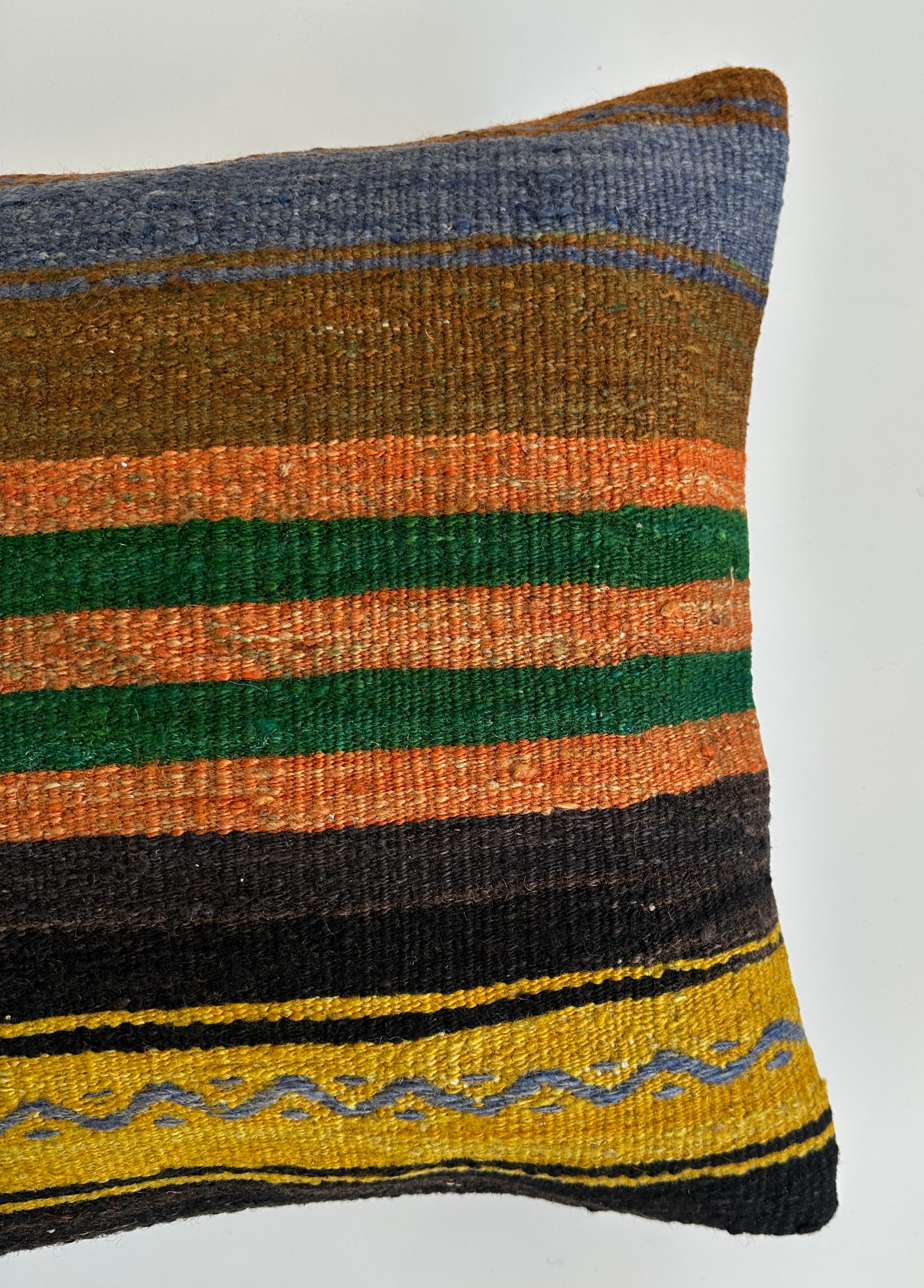 Handmade Multicolour Turkish Cushion Cover 16''x16'' / 40x40 CM