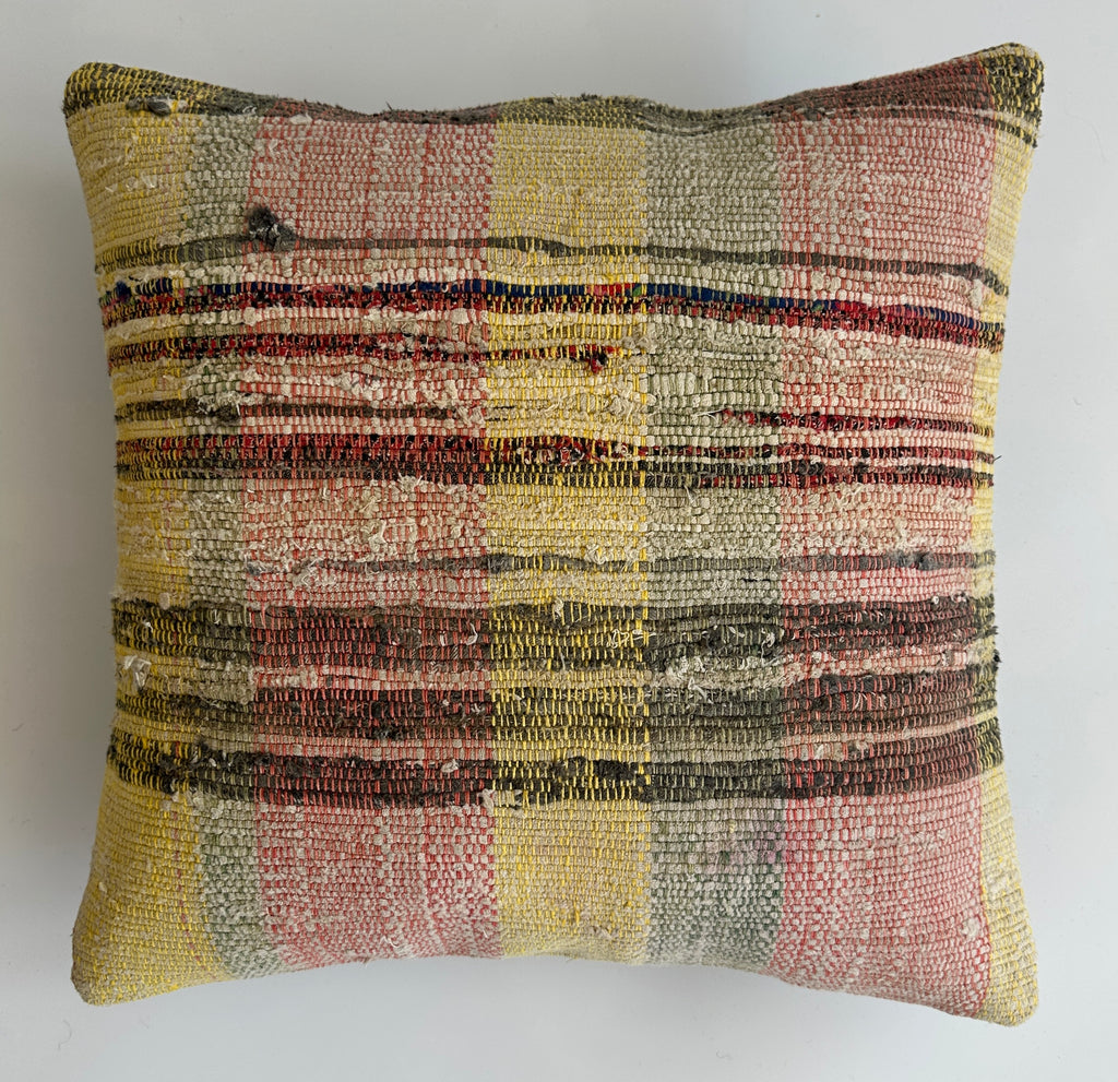 Handmade Multicolour Turkish Cushion Cover 16''x16'' / 41x41 CM