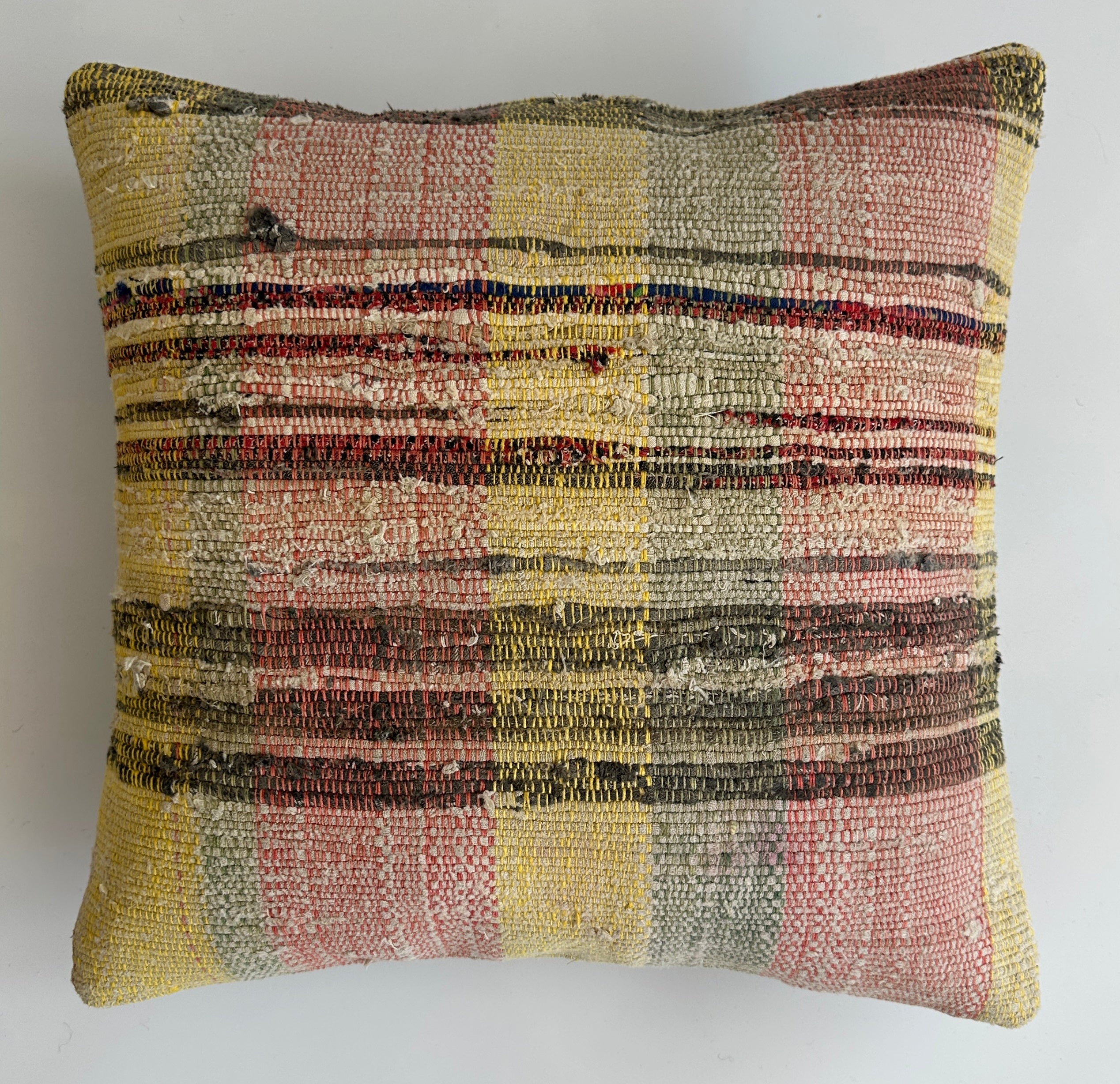 Handmade Multicolour Turkish Cushion Cover 16''x16'' / 41x41 CM