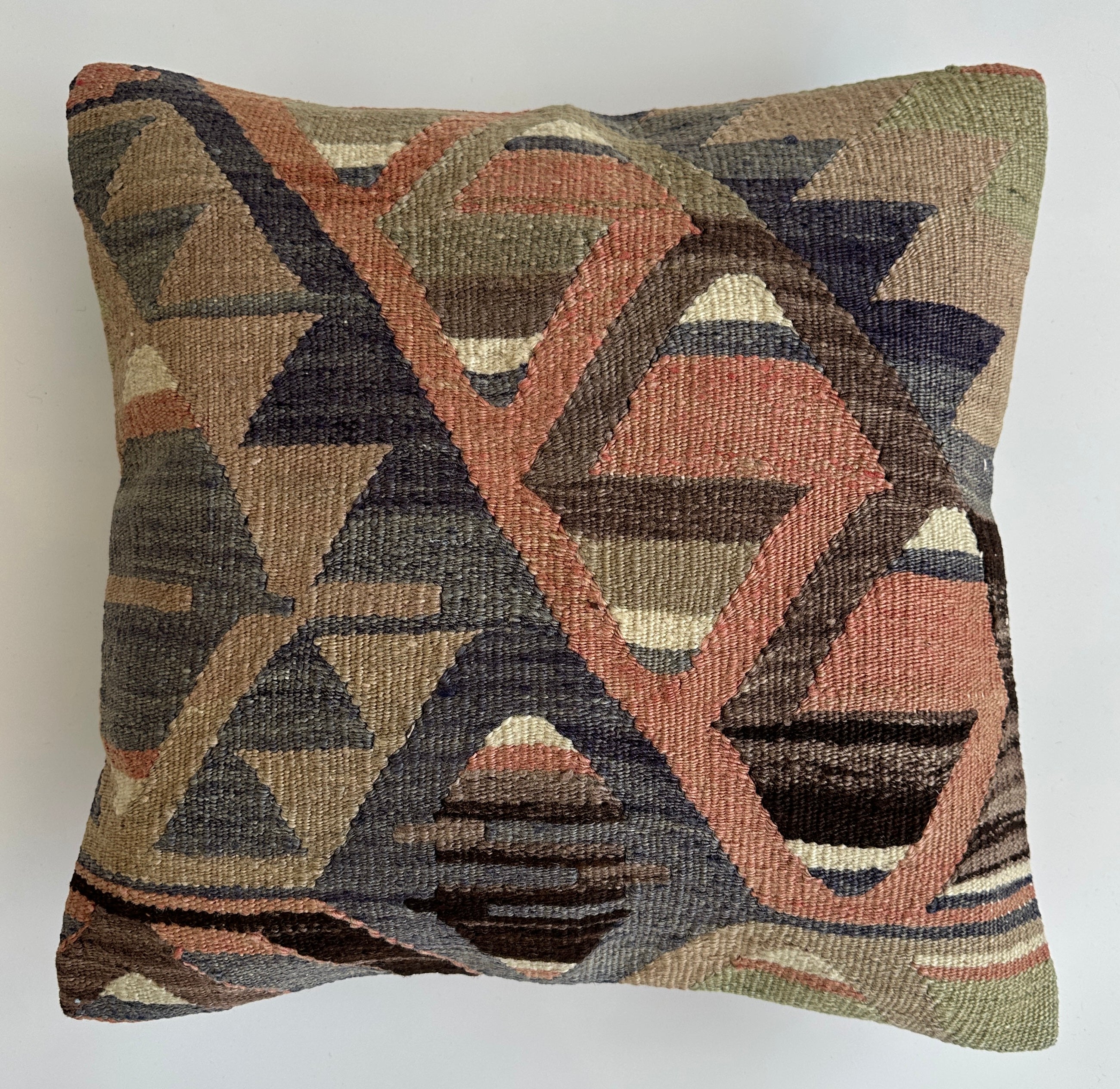 Handmade Turkish Cushion Cover 16''x16'' / 41x41 CM