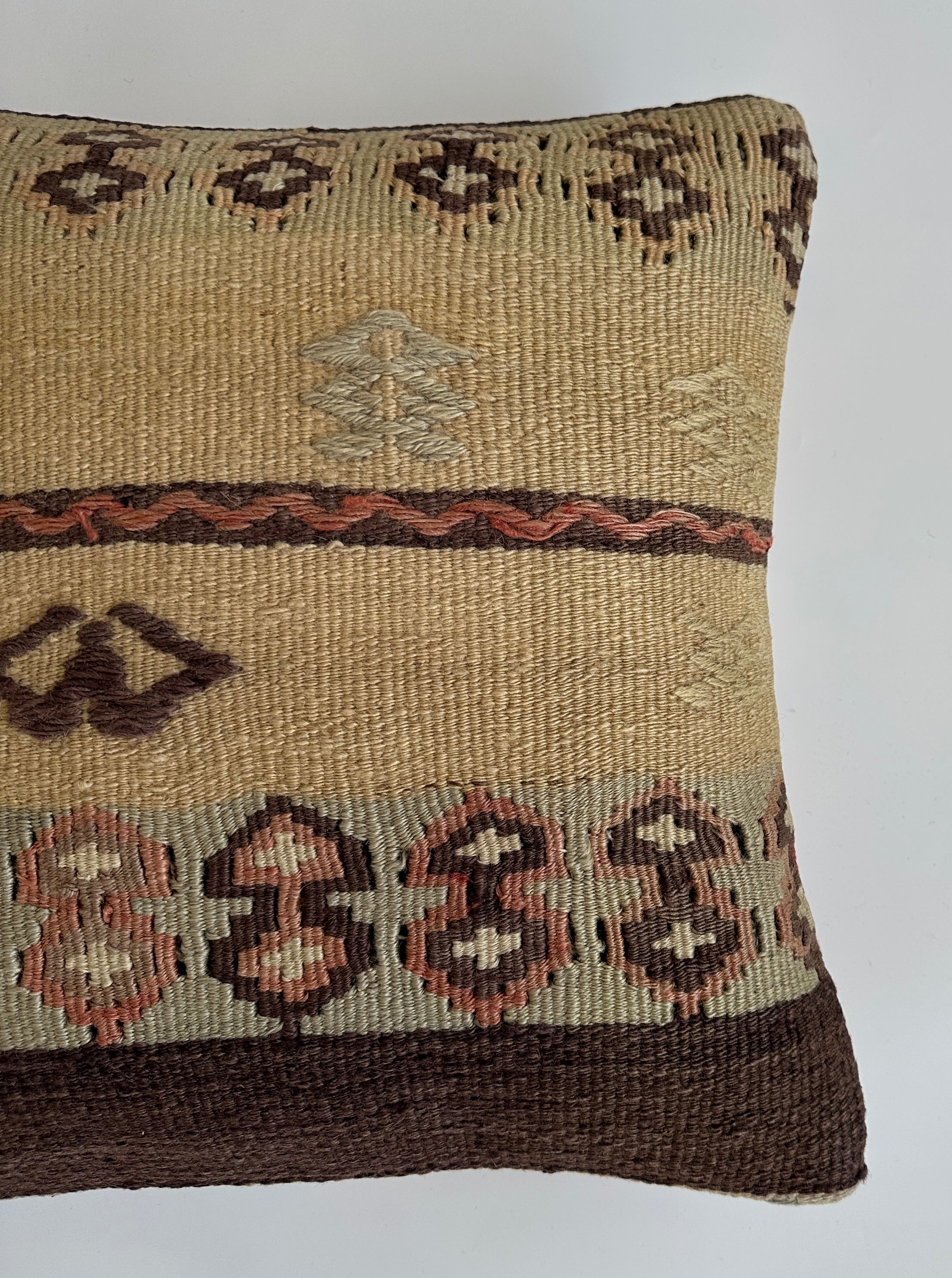 Handmade Turkish Cushion Cover 16''x16'' / 40x39 CM