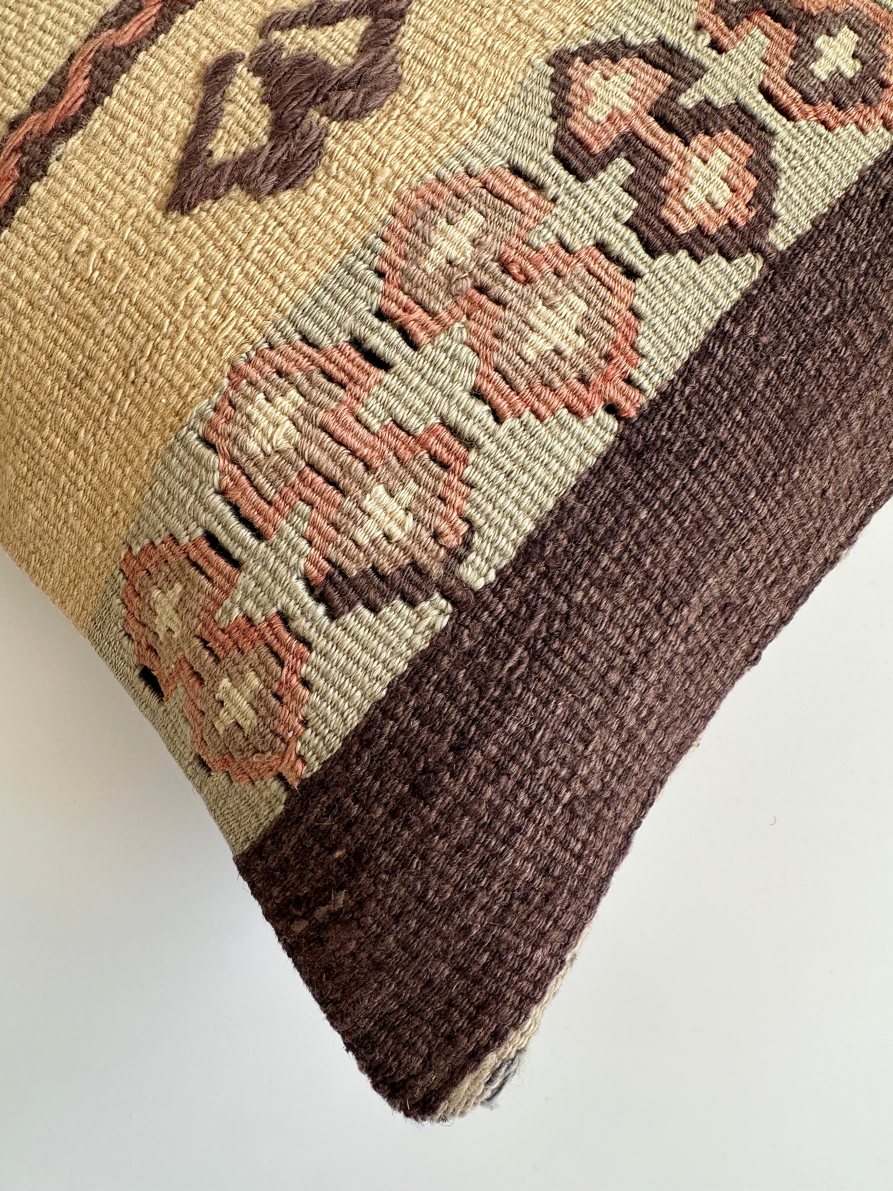 Handmade Turkish Cushion Cover 16''x16'' / 40x39 CM