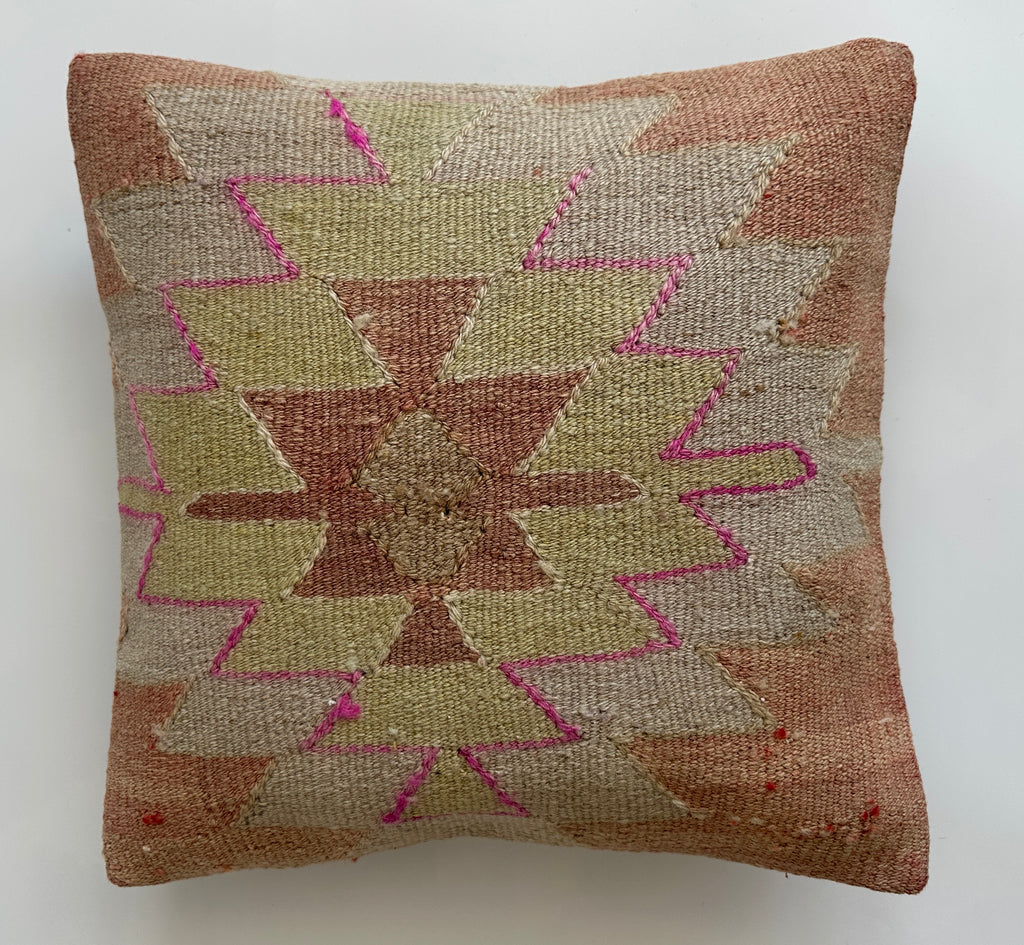 Handmade Turkish Cushion Cover 16''x16'' / 41x41 CM
