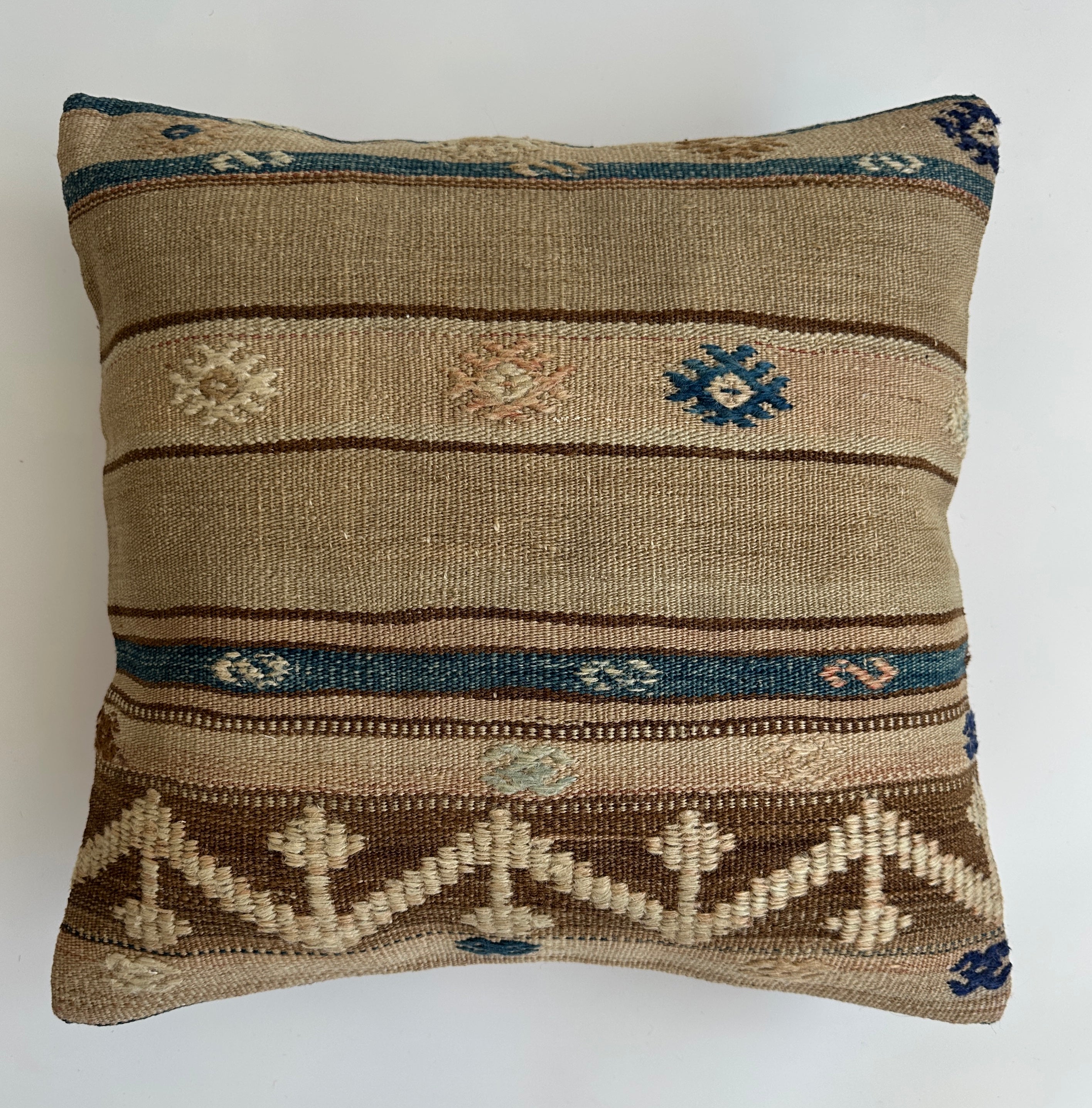 Handmade Multicolour Turkish Cushion Cover 16''x16'' / 42x41 CM