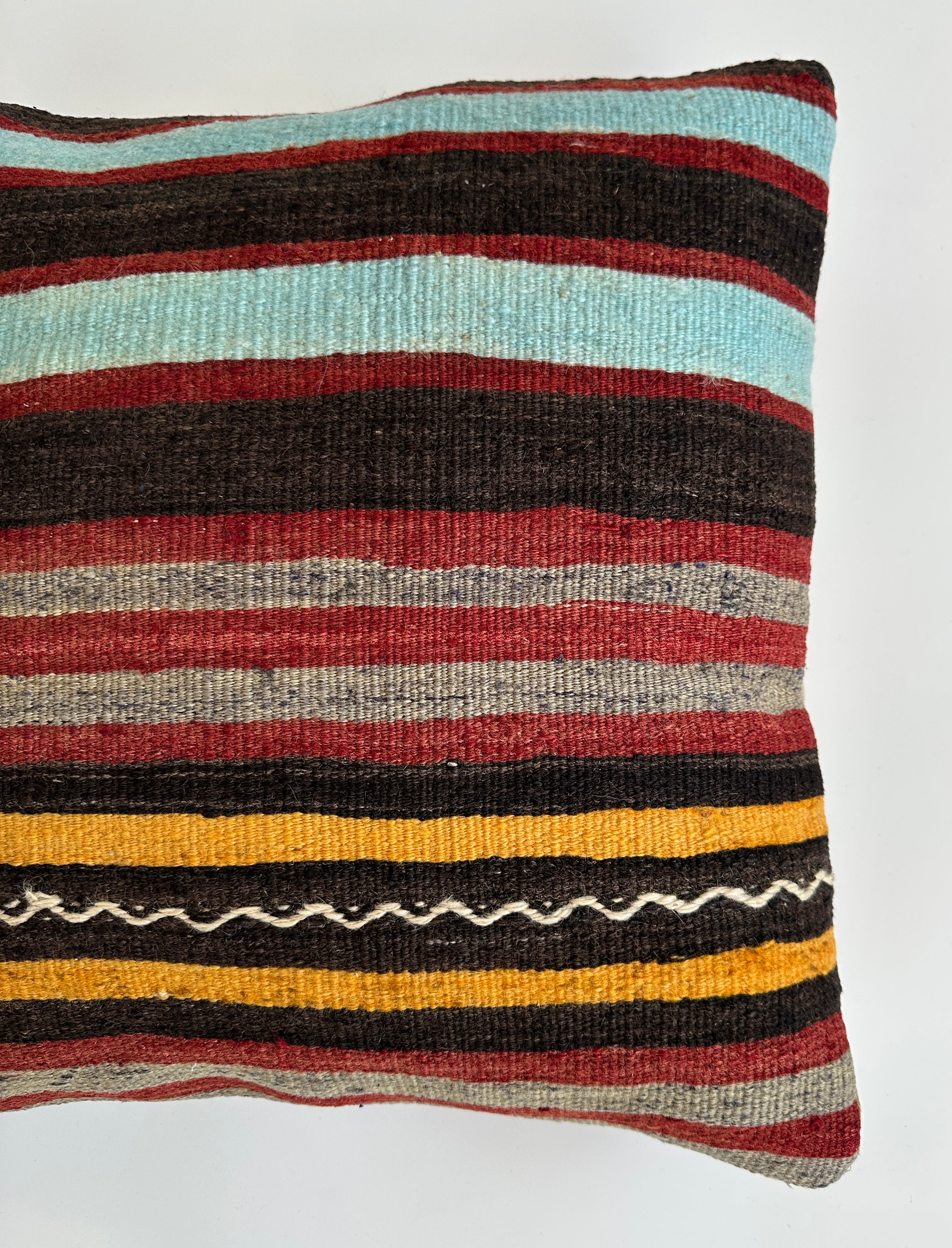 Handmade Multicolour Turkish Cushion Cover 16''x16'' / 40x40 CM