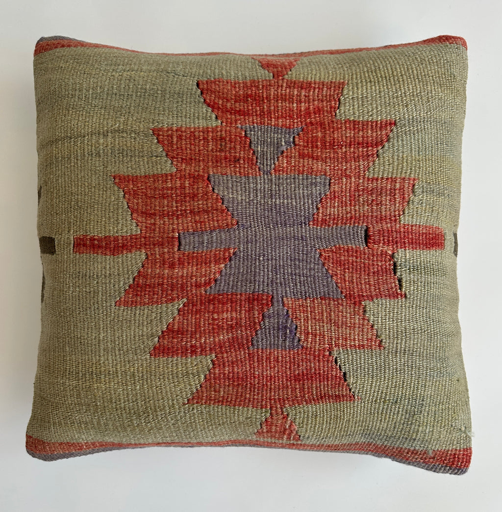 Handmade Turkish Cushion Cover 16''x16'' / 42x40 CM