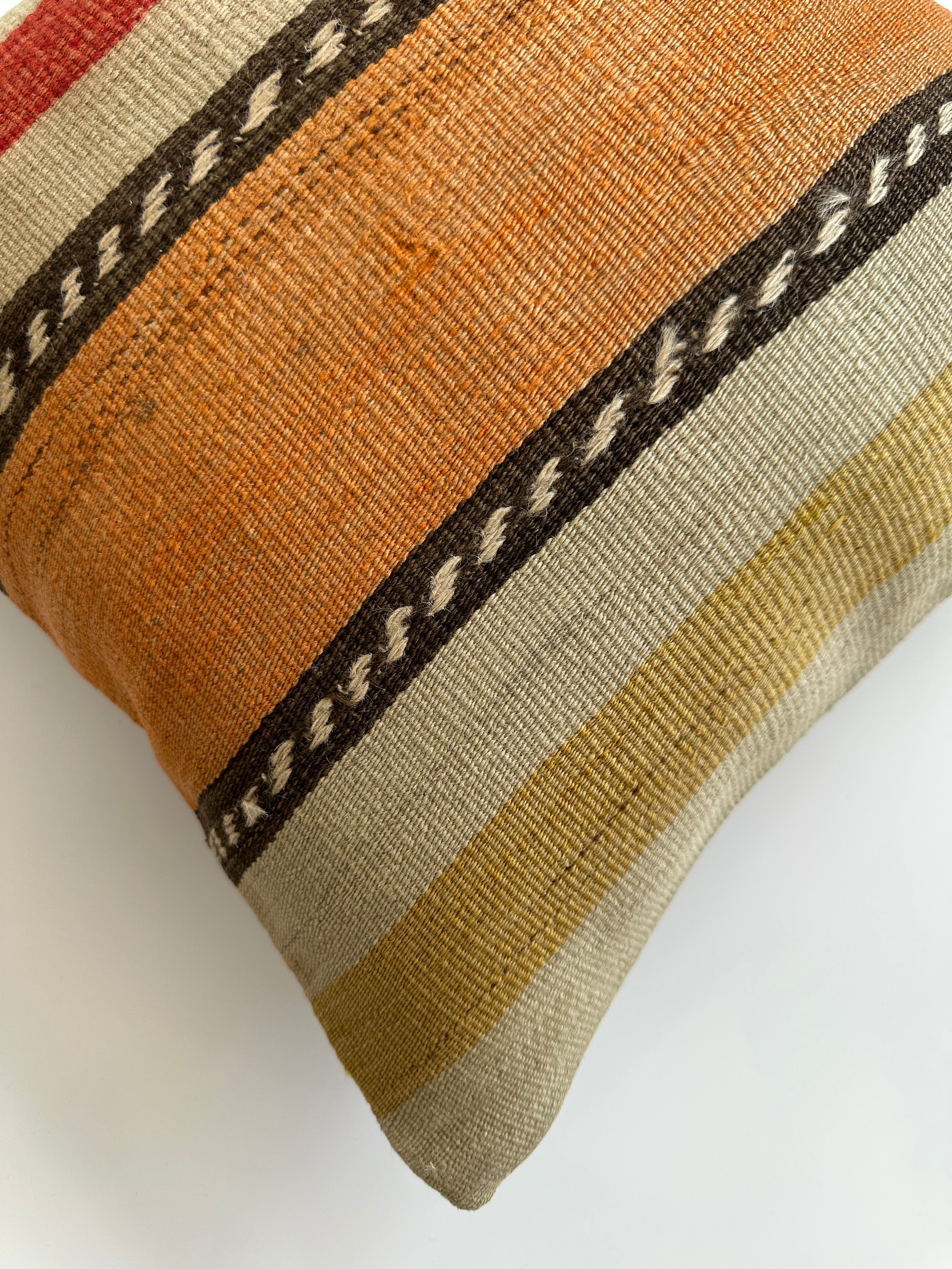 Handmade Multicolour Turkish Cushion Cover 16''x16'' / 39x39 CM