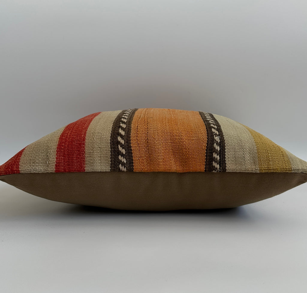 Handmade Multicolour Turkish Cushion Cover 16''x16'' / 39x39 CM