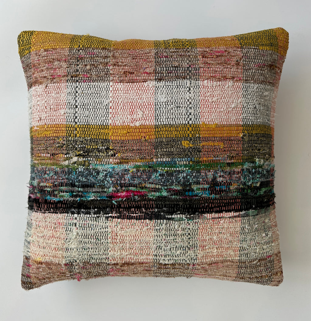 Handmade Multicolour Turkish Cushion Cover 16''x16'' / 40x40 CM