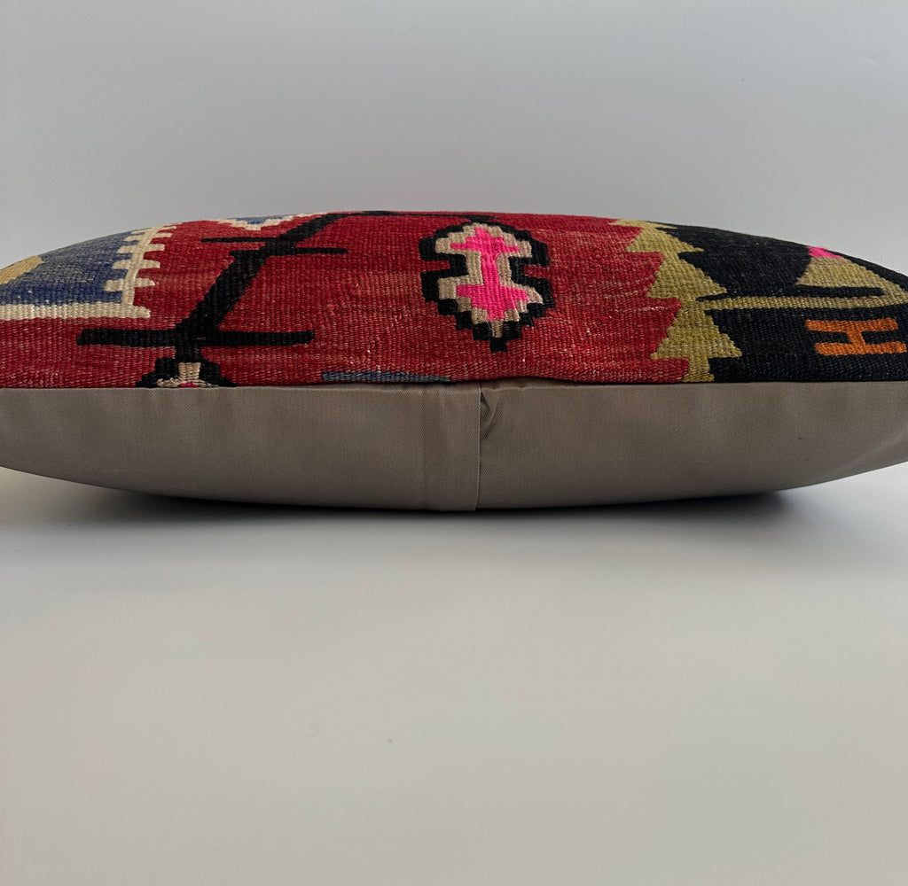 Multicolour Turkish Rug Cushion Cover 24''x16'' / 60x40 CM