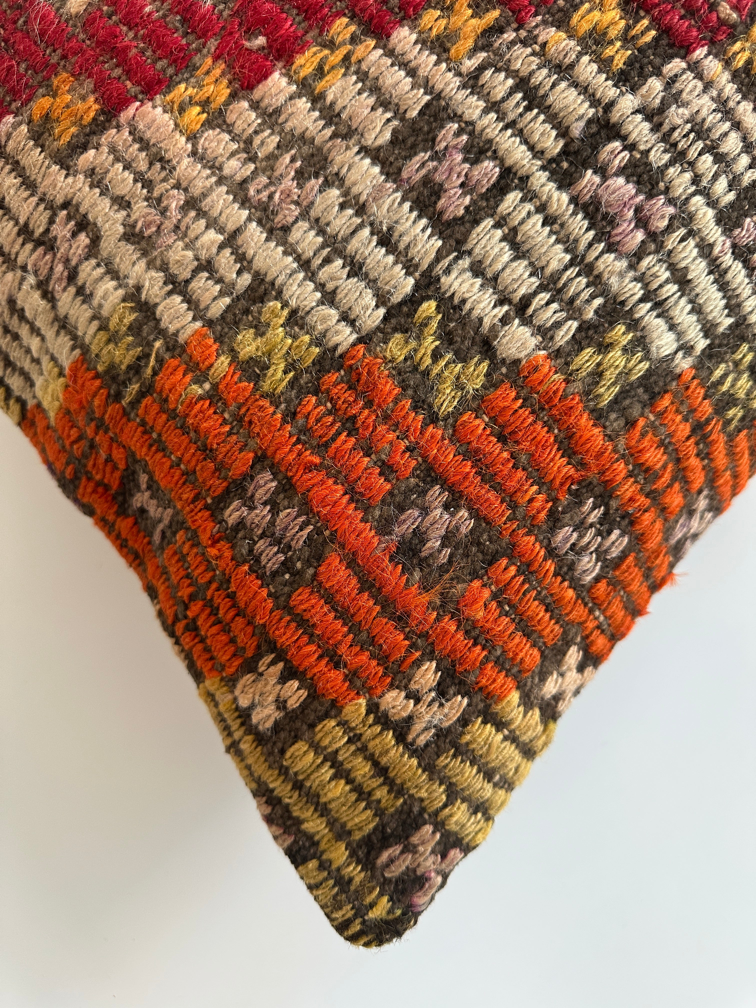 Multicolour Turkish Rug Cushion Cover 24''x16'' / 60x40 CM