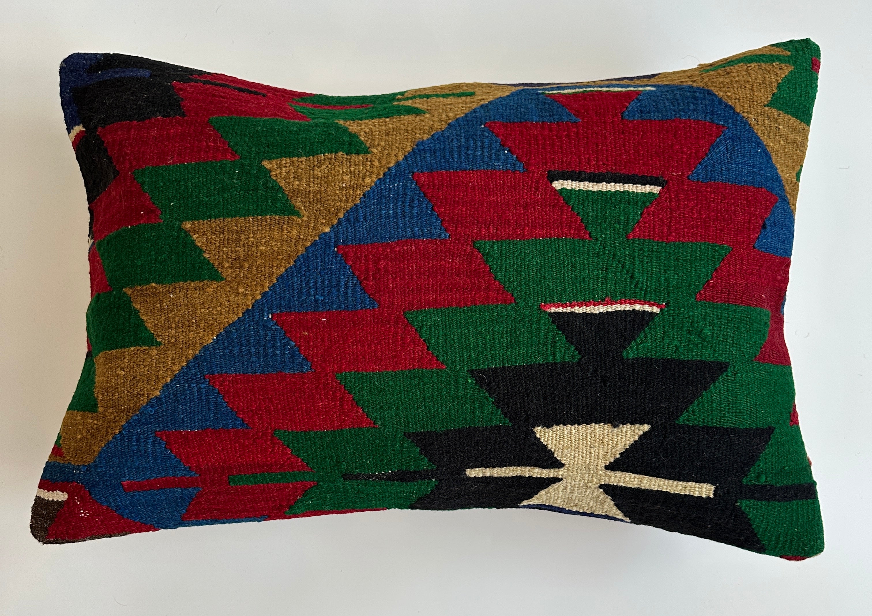 Multicolour Turkish Rug Cushion Cover 24''x16'' / 60x40 CM
