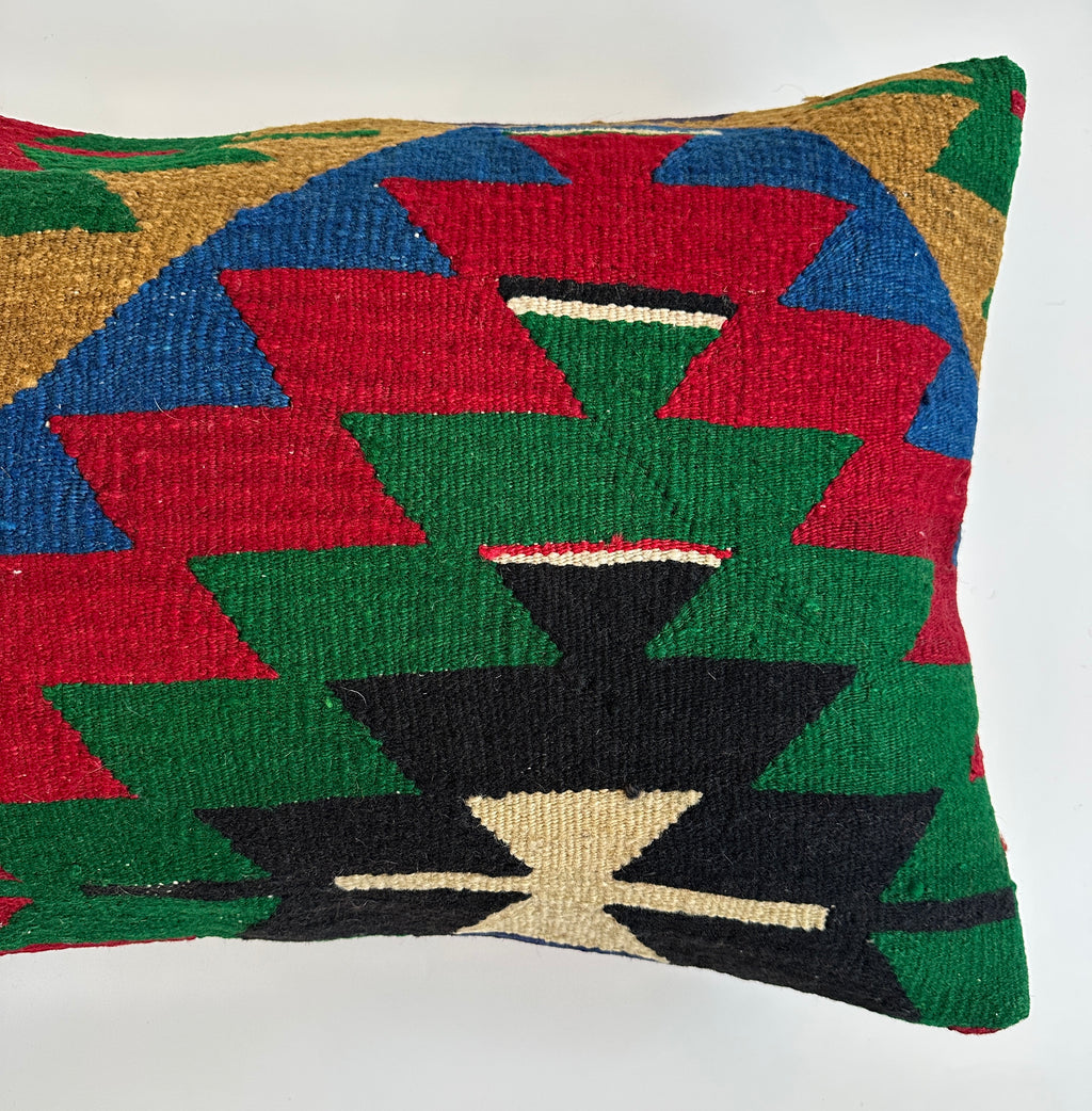 Multicolour Turkish Rug Cushion Cover 24''x16'' / 60x40 CM