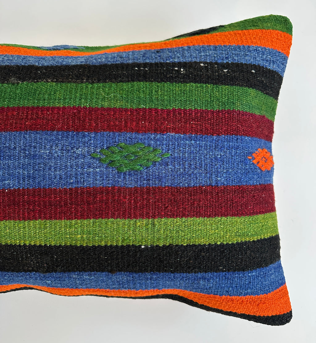Multicolour Turkish Rug Cushion Cover 24''x16'' / 60x40 CM