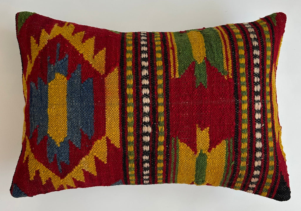 Multicolour Turkish Rug Cushion Cover 24''x16'' / 60x40 CM