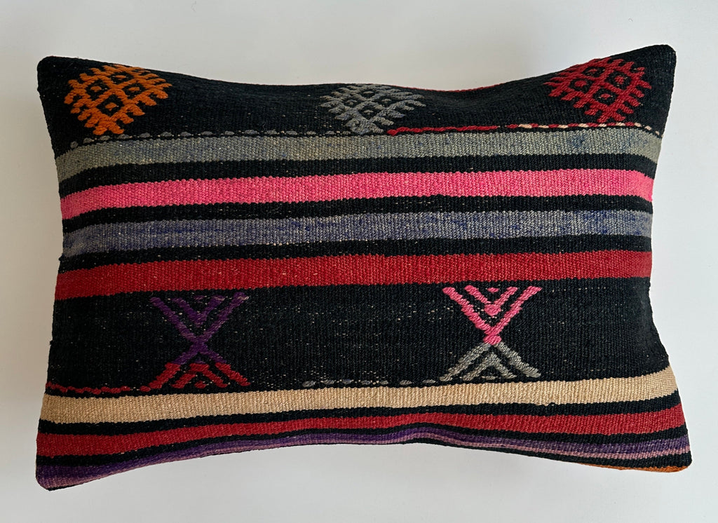 Multicolour Turkish Rug Cushion Cover 24''x16'' / 60x40 CM