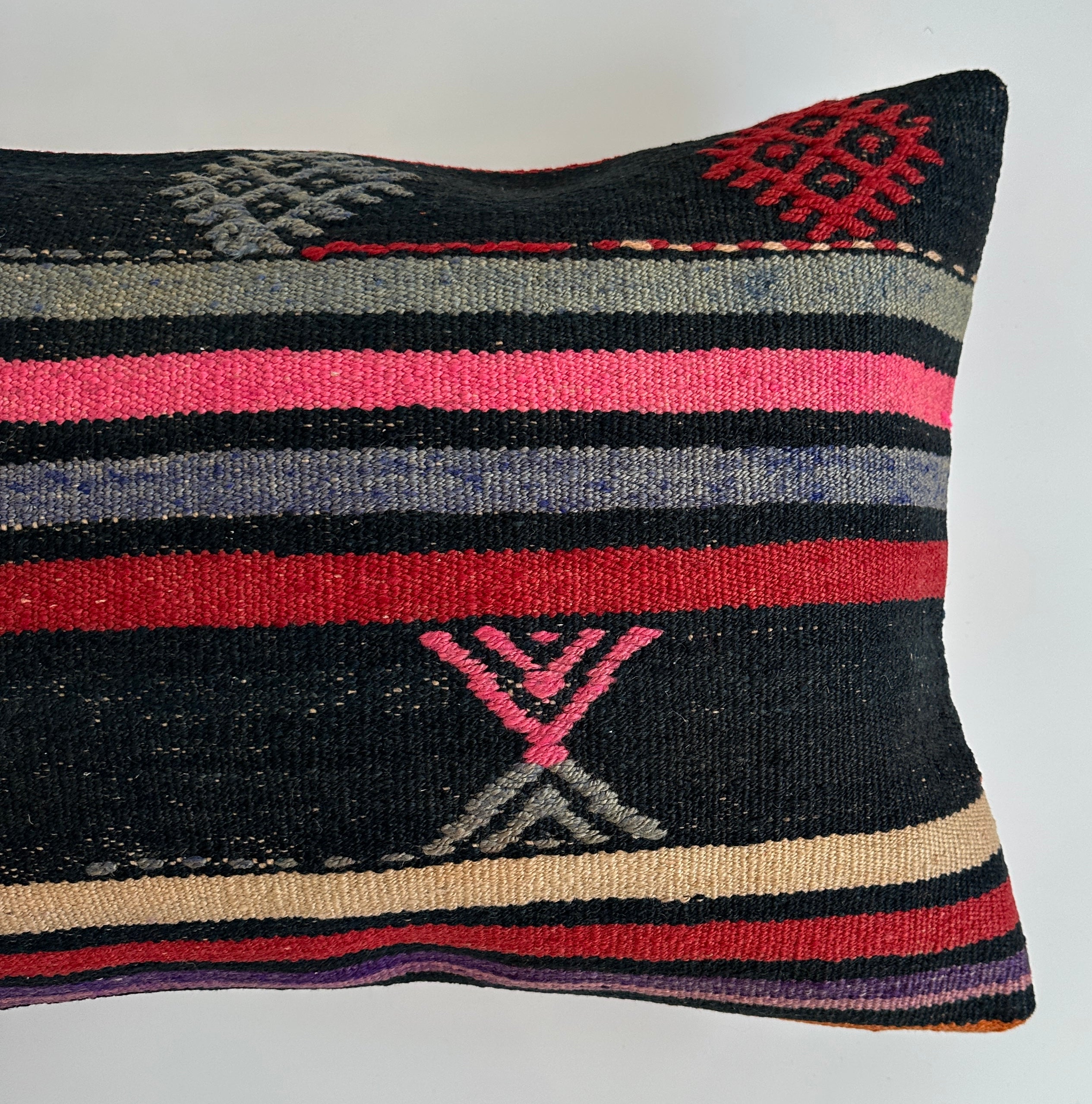 Multicolour Turkish Rug Cushion Cover 24''x16'' / 60x40 CM