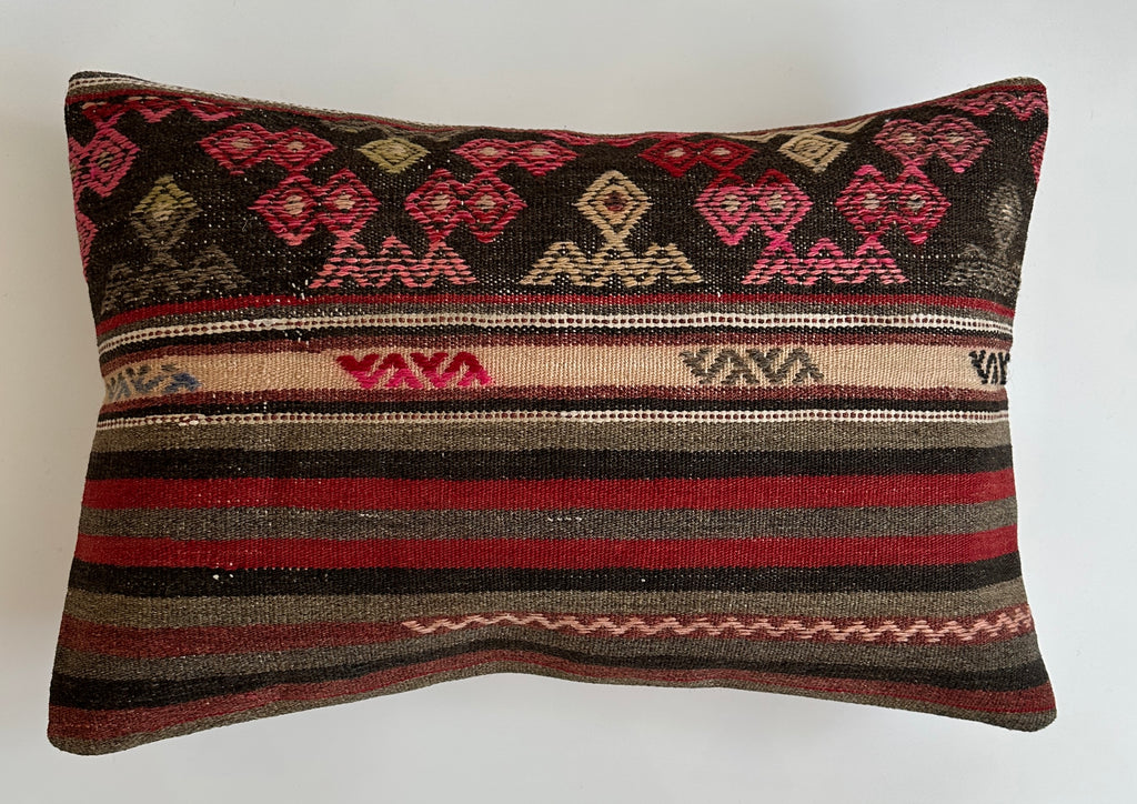 Multicolour Turkish Rug Cushion Cover 24''x16'' / 60x40 CM