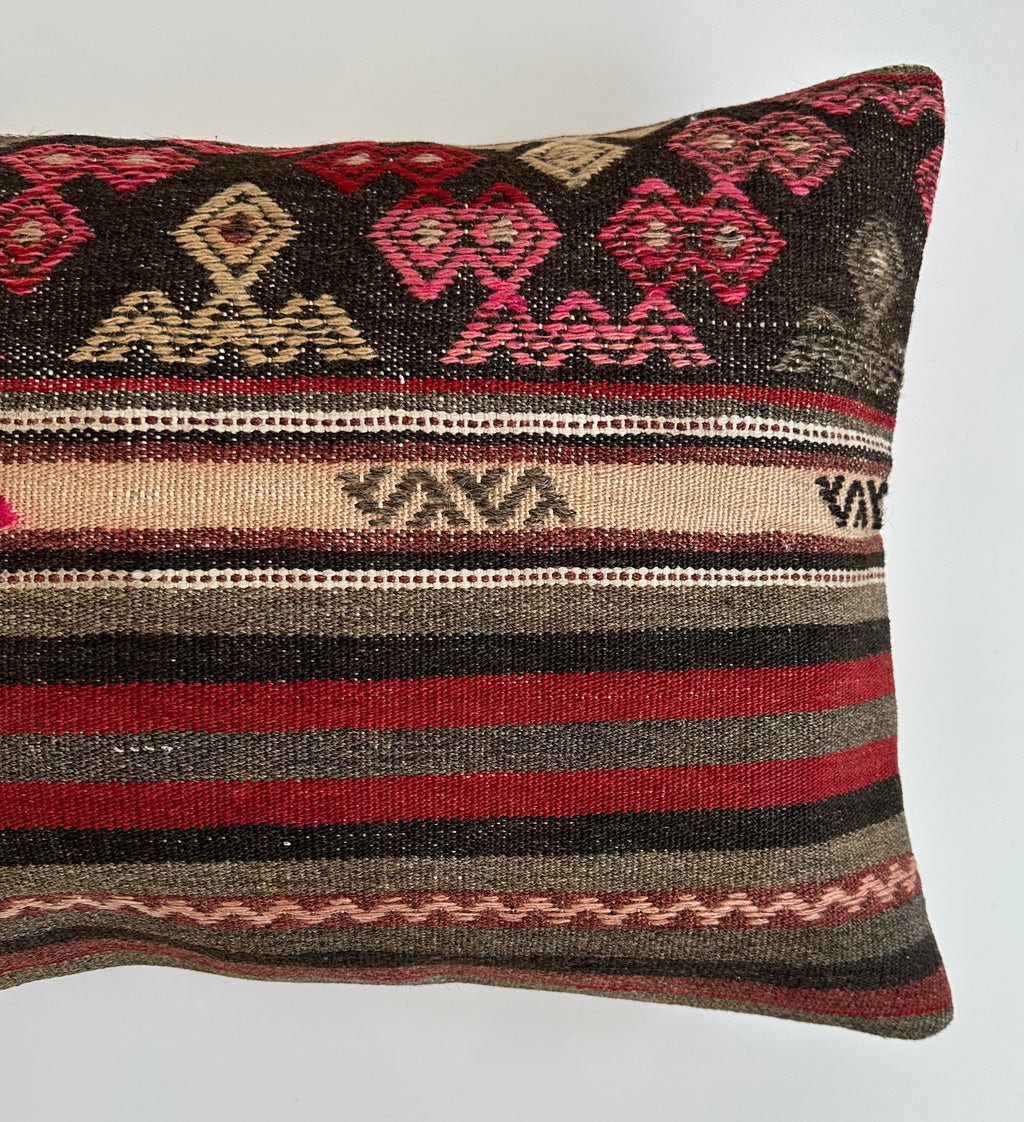 Multicolour Turkish Rug Cushion Cover 24''x16'' / 60x40 CM