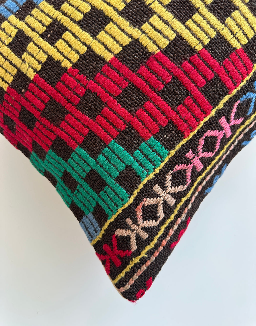 Multicolour Turkish Rug Cushion Cover 24''x16'' / 60x40 CM