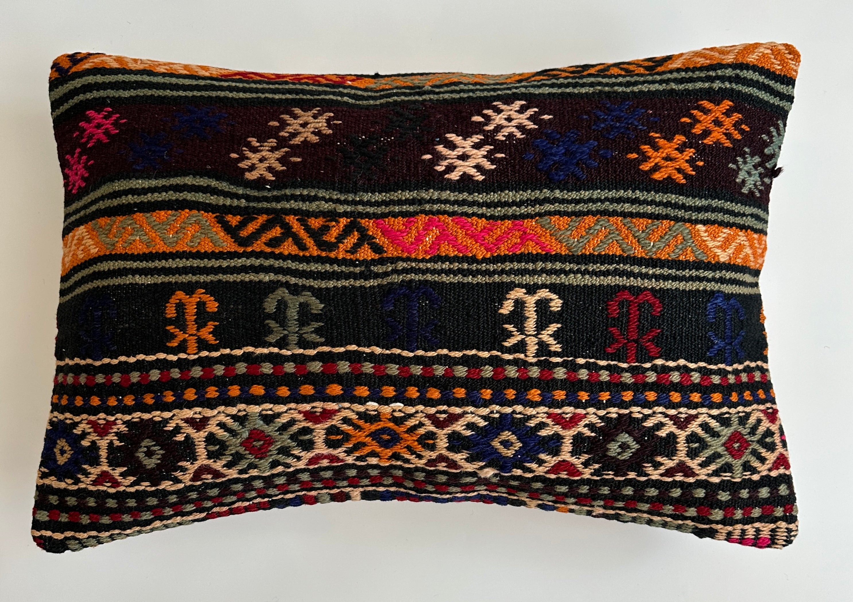 Multicolour Turkish Rug Cushion Cover 24''x16'' / 60x40 CM