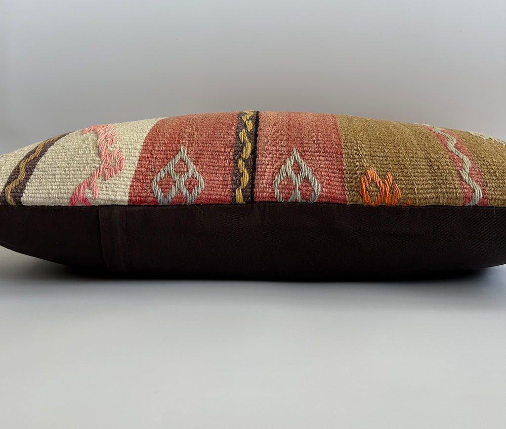 Multicolour Turkish Rug Cushion Cover 24''x16'' / 60x40 CM