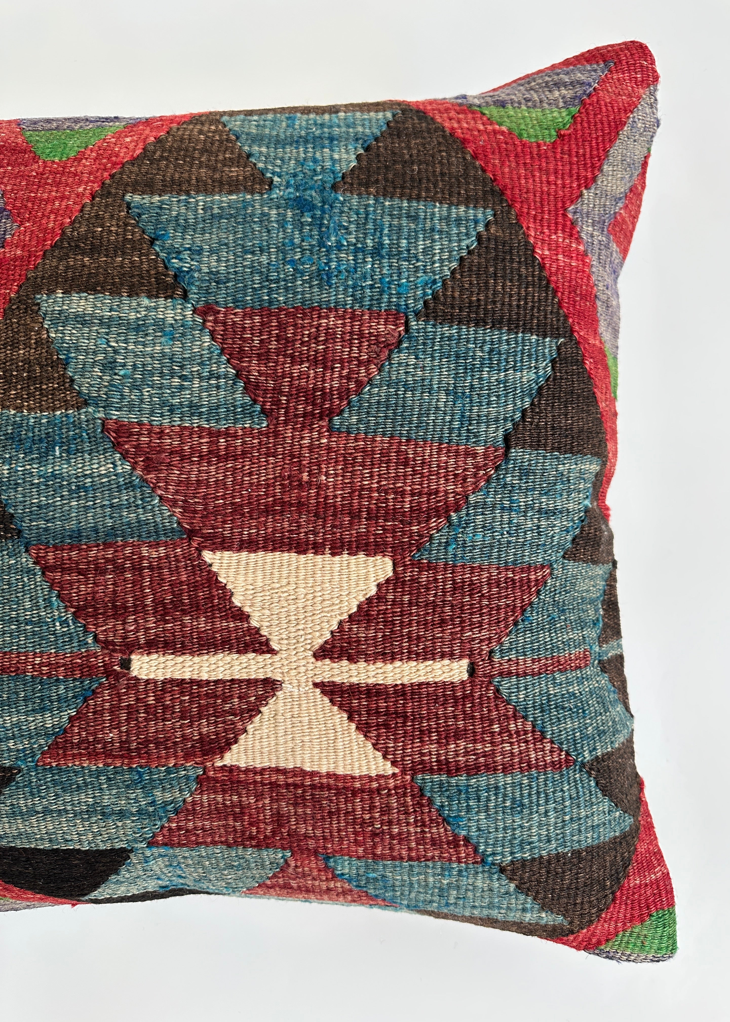 Handmade Multicolour Turkish Rug Cushion Cover 18''x18'' / 44x44 CM