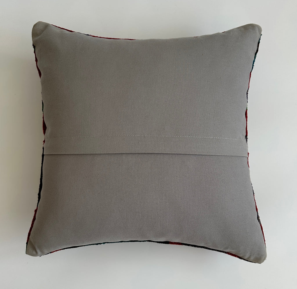 Handmade Multicolour Turkish Rug Cushion Cover 18''x18'' / 44x44 CM