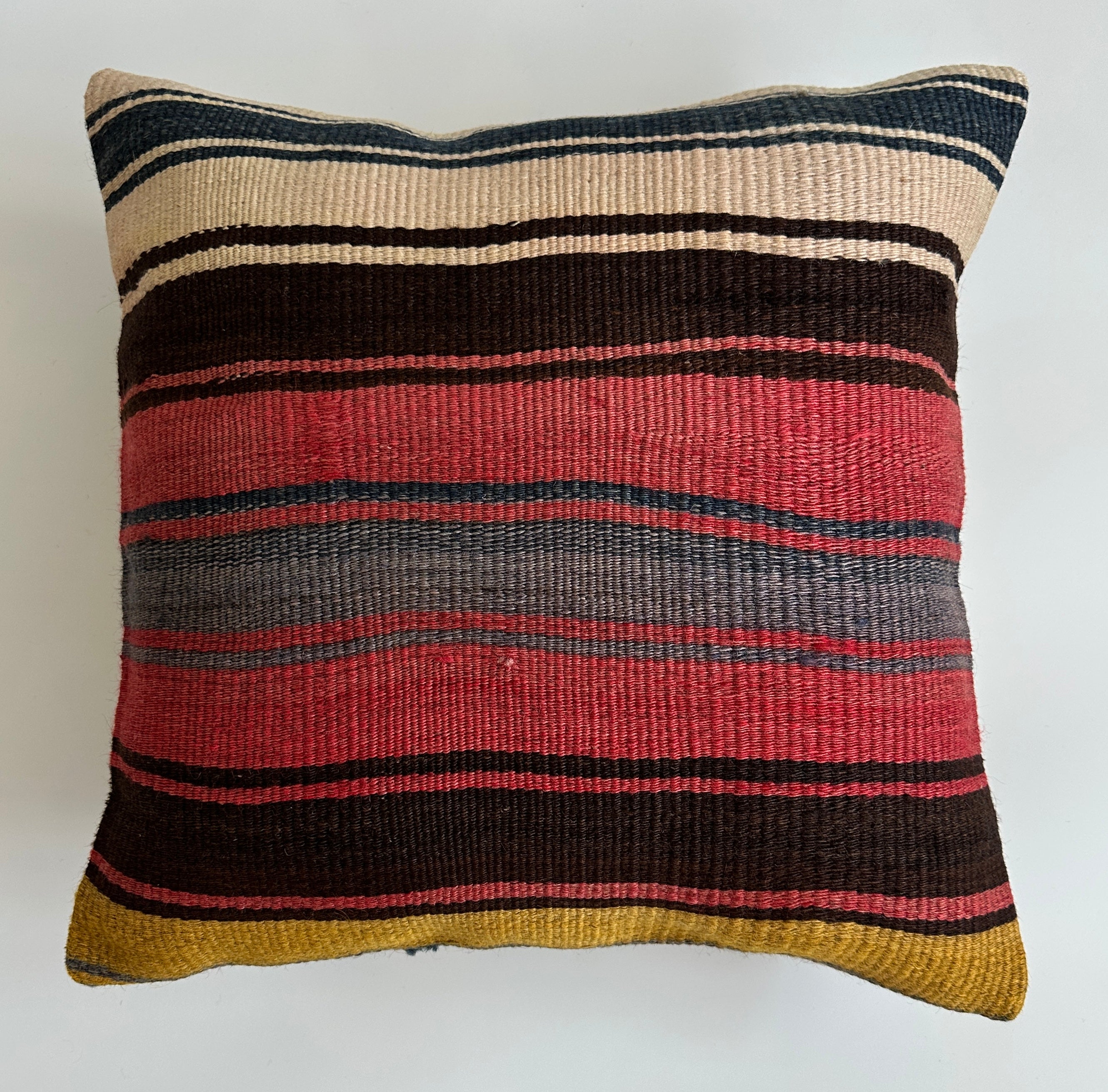 Handmade Multicolour Turkish Rug Cushion Cover 18''x18'' / 45x45 CM