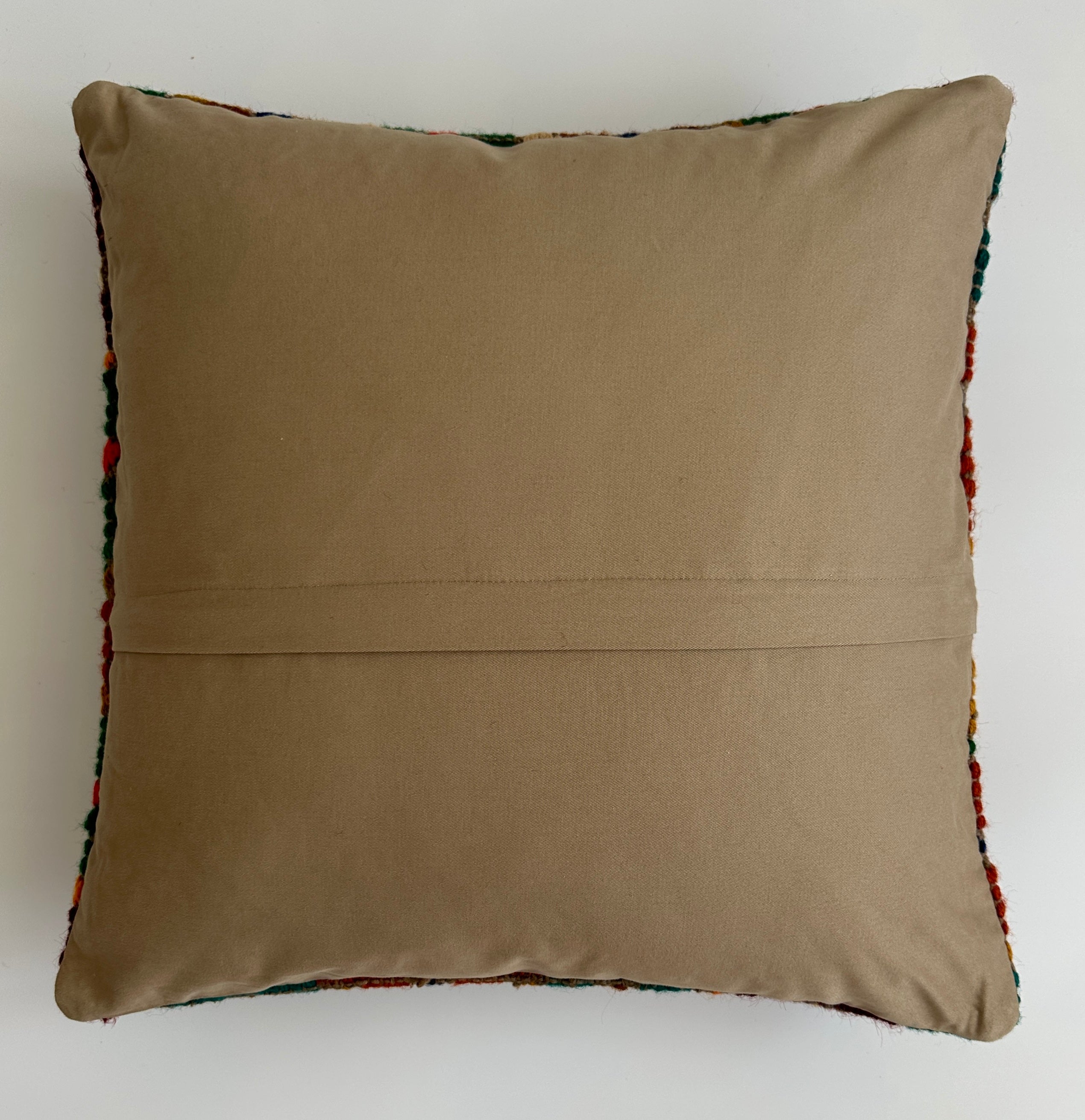 Handmade Multicolour Turkish Rug Cushion Cover 18''x18'' / 45x44 CM