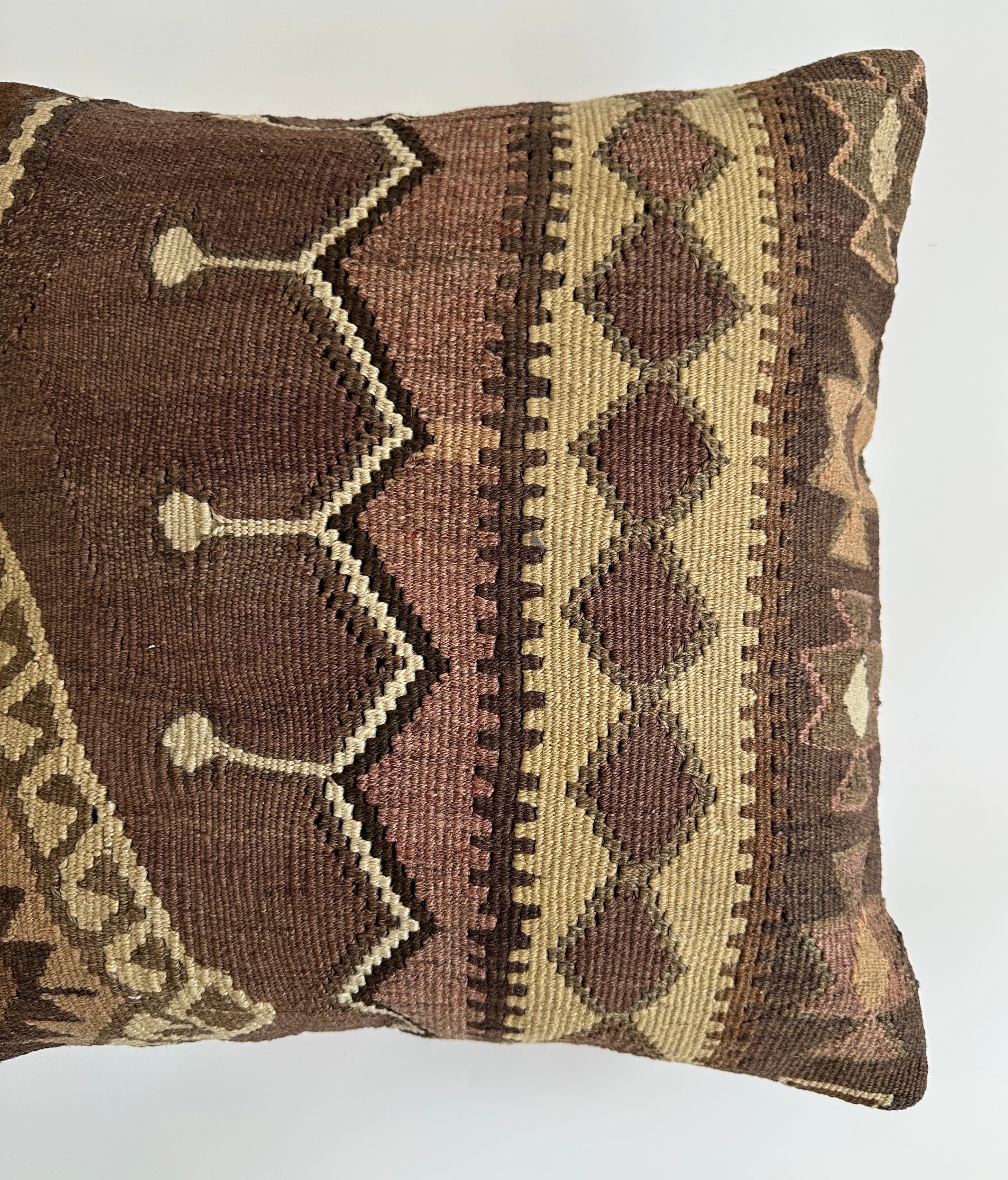 Handmade Multicolour Turkish Rug Cushion Cover 18''x18'' / 46x45 CM