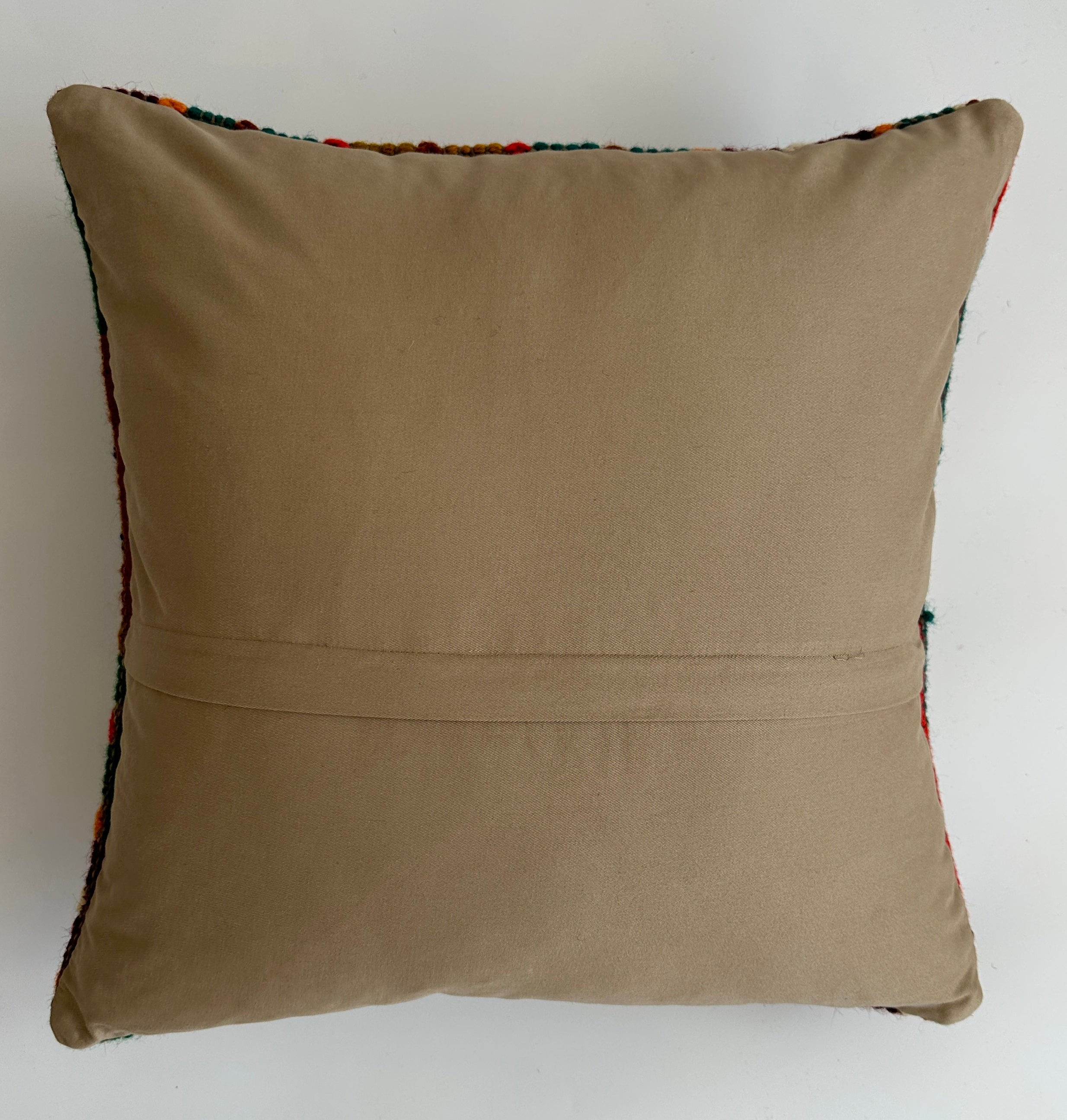 Handmade Multicolour Turkish Rug Cushion Cover 18''x18'' / 45x44 CM