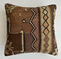 Handmade Multicolour Turkish Rug Cushion Cover 18''x18'' / 46x45 CM