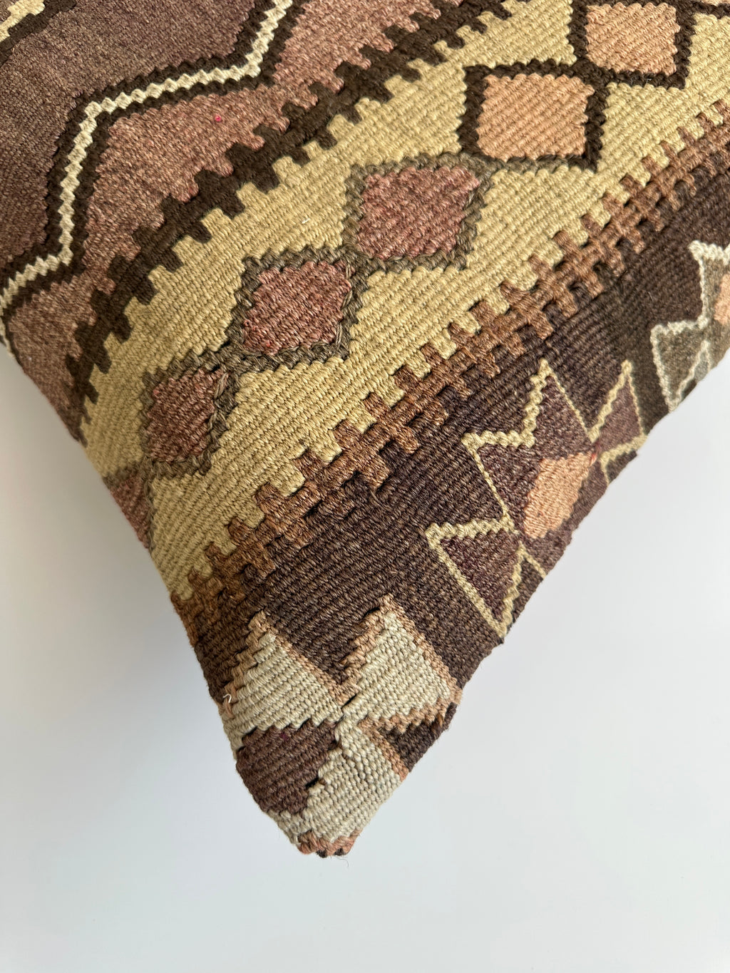 Handmade Multicolour Turkish Rug Cushion Cover 18''x18'' / 46x45 CM