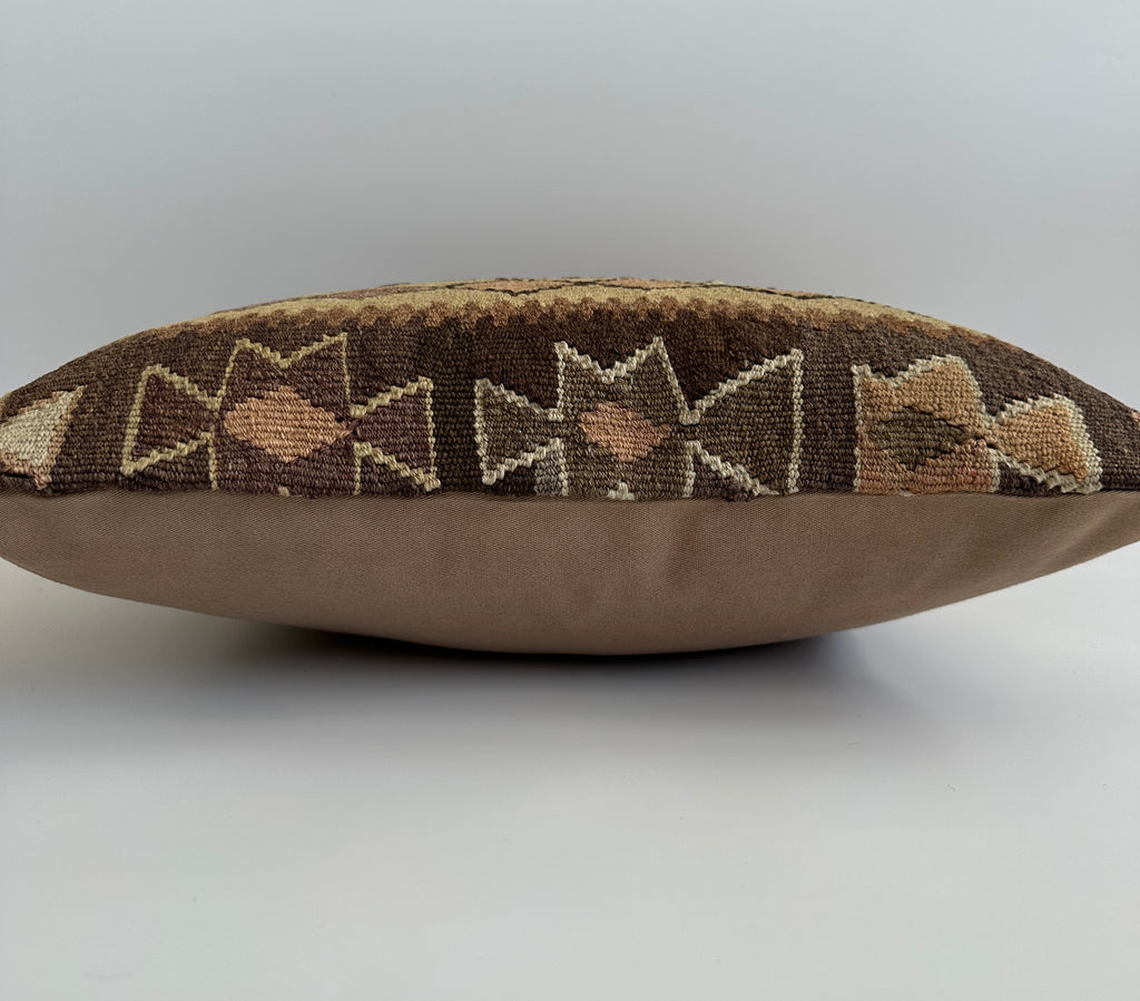 Handmade Multicolour Turkish Rug Cushion Cover 18''x18'' / 46x45 CM