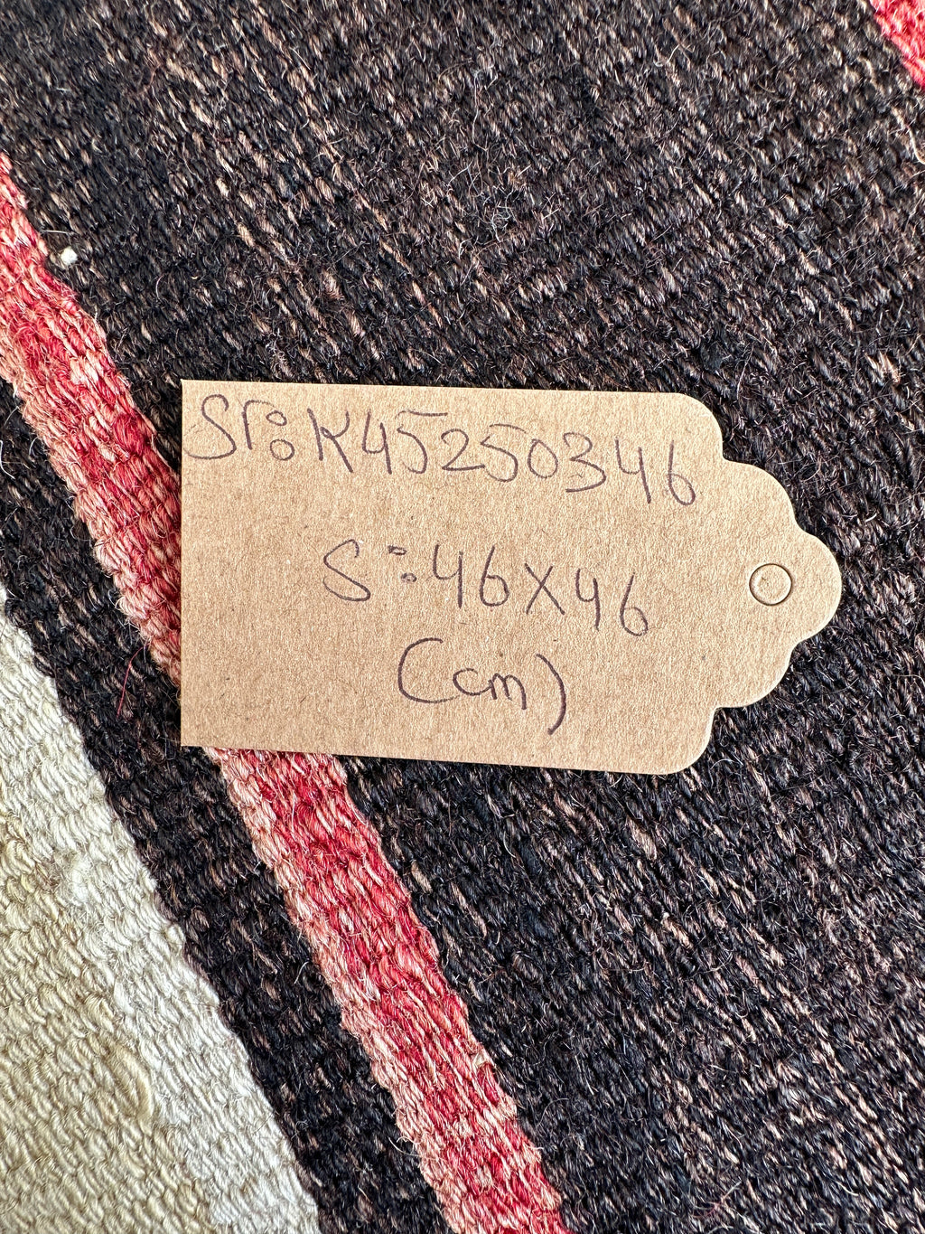 Handmade Multicolour Striped Turkish Rug Cushion Cover 18''x18'' / 46x46 CM