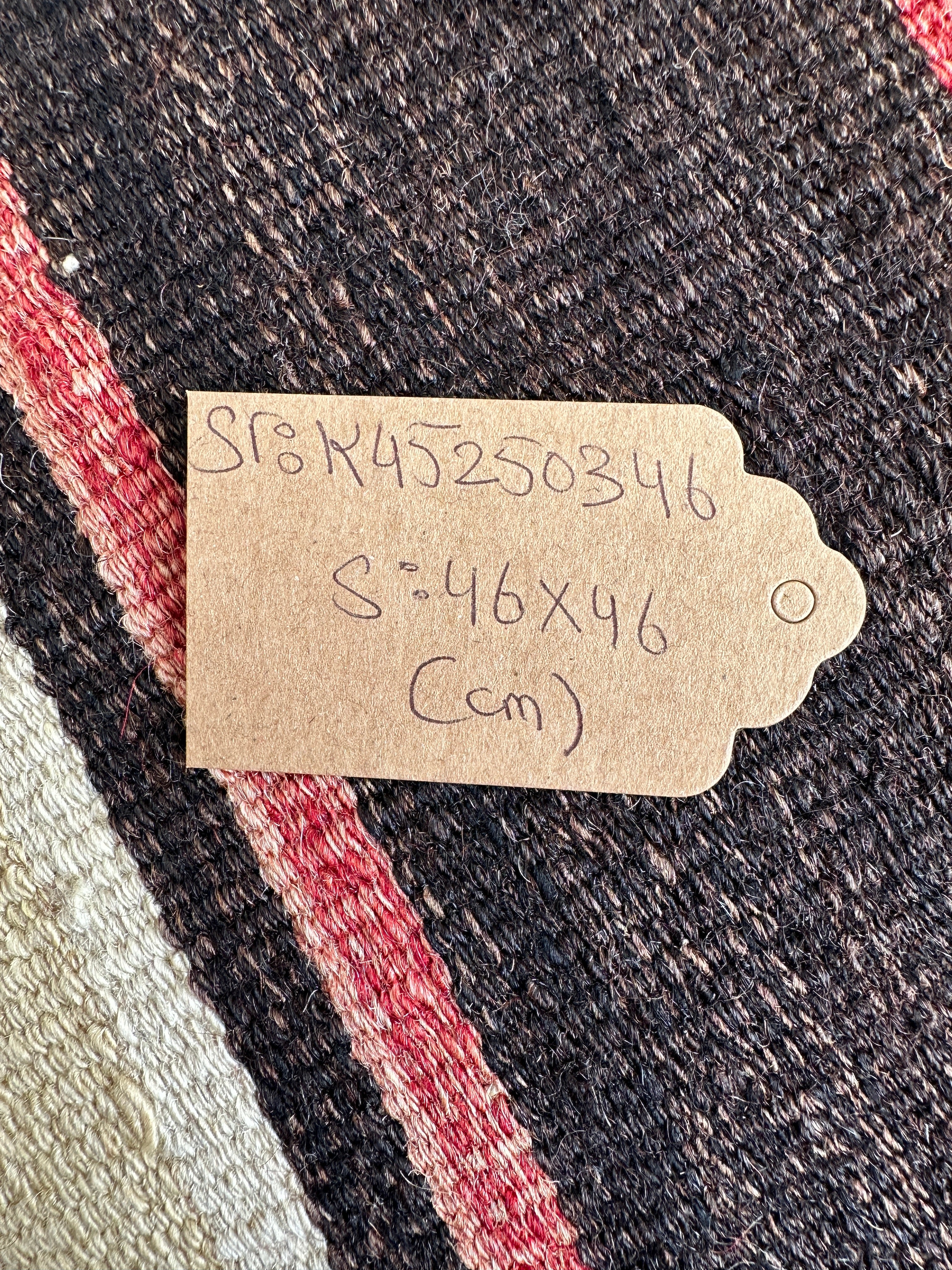 Handmade Multicolour Striped Turkish Rug Cushion Cover 18''x18'' / 46x46 CM