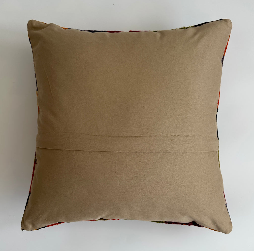 Handmade Multicolour Turkish Rug Cushion Cover 18''x18'' / 45x45 CM