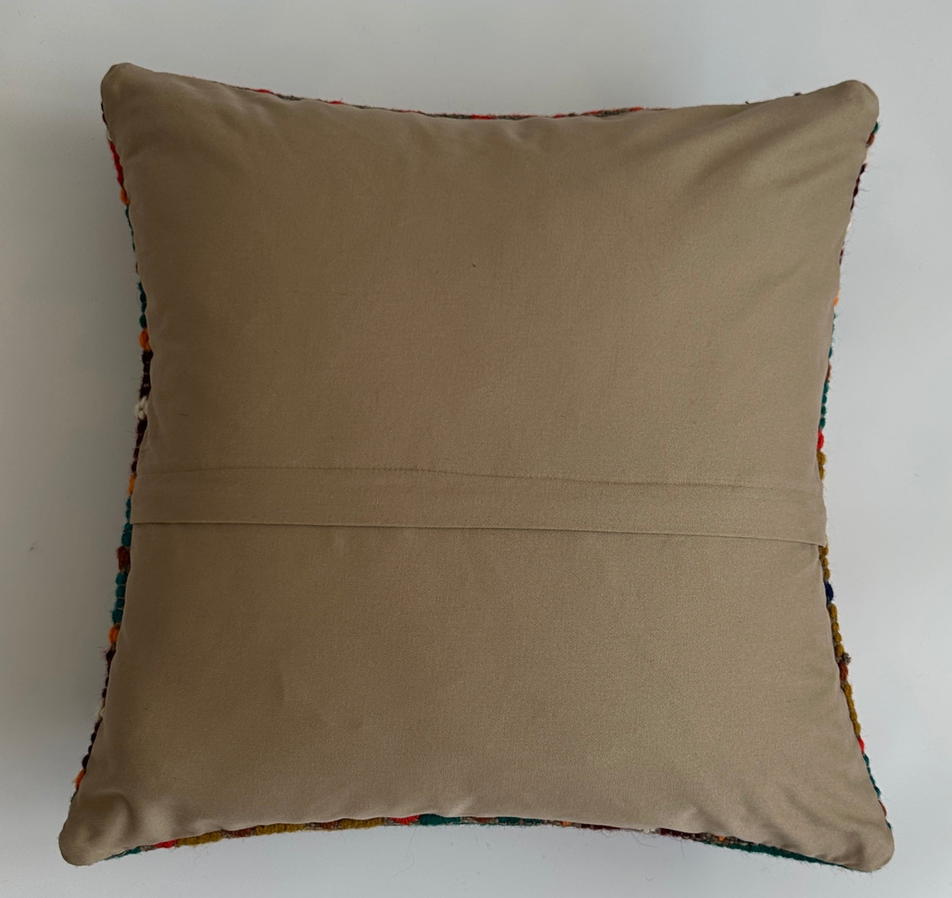 Handmade Multicolour Turkish Rug Cushion Cover 18''x18'' / 45x44 CM