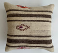 Handmade Textured Grey Turkish Rug Cushion Cover 18''x18'' / 45x44 CM