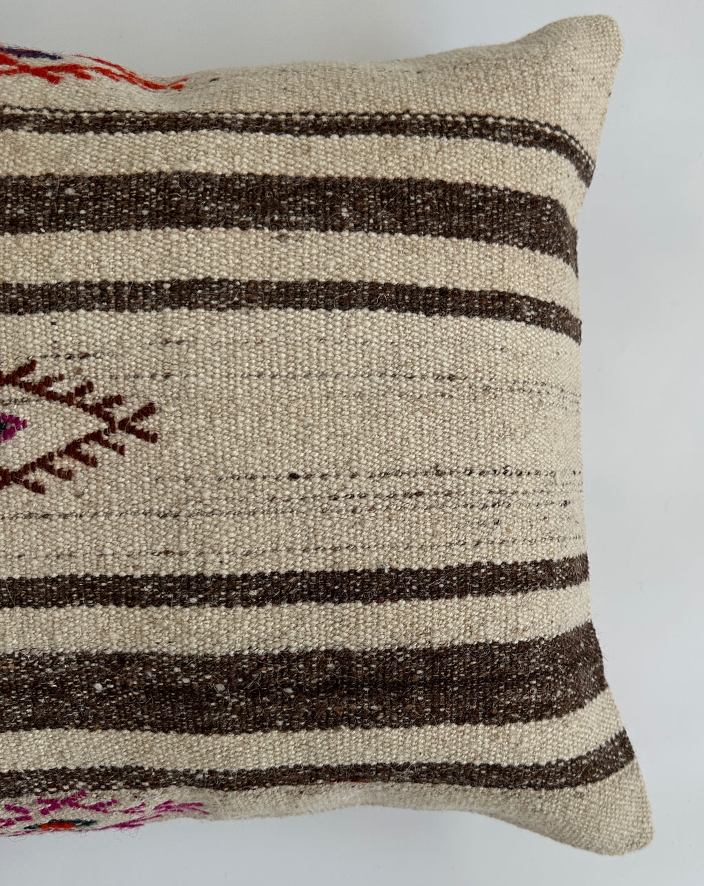 Handmade Textured Grey Turkish Rug Cushion Cover 18''x18'' / 45x44 CM