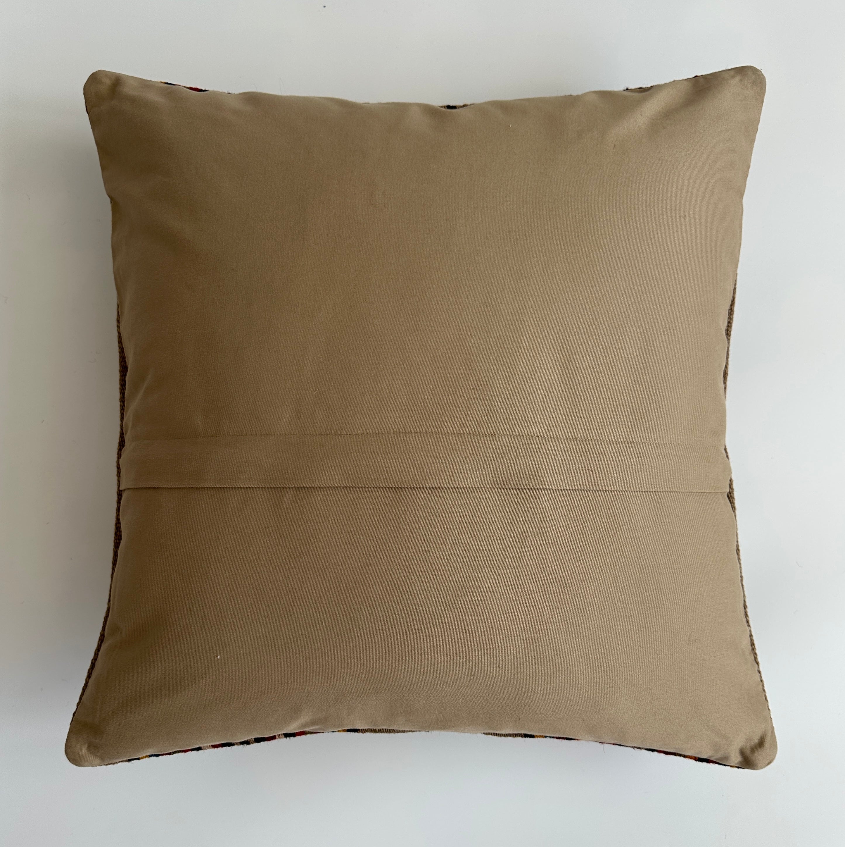 Handmade Multicolour Striped Turkish Rug Cushion Cover 18''x18'' / 46x45 CM