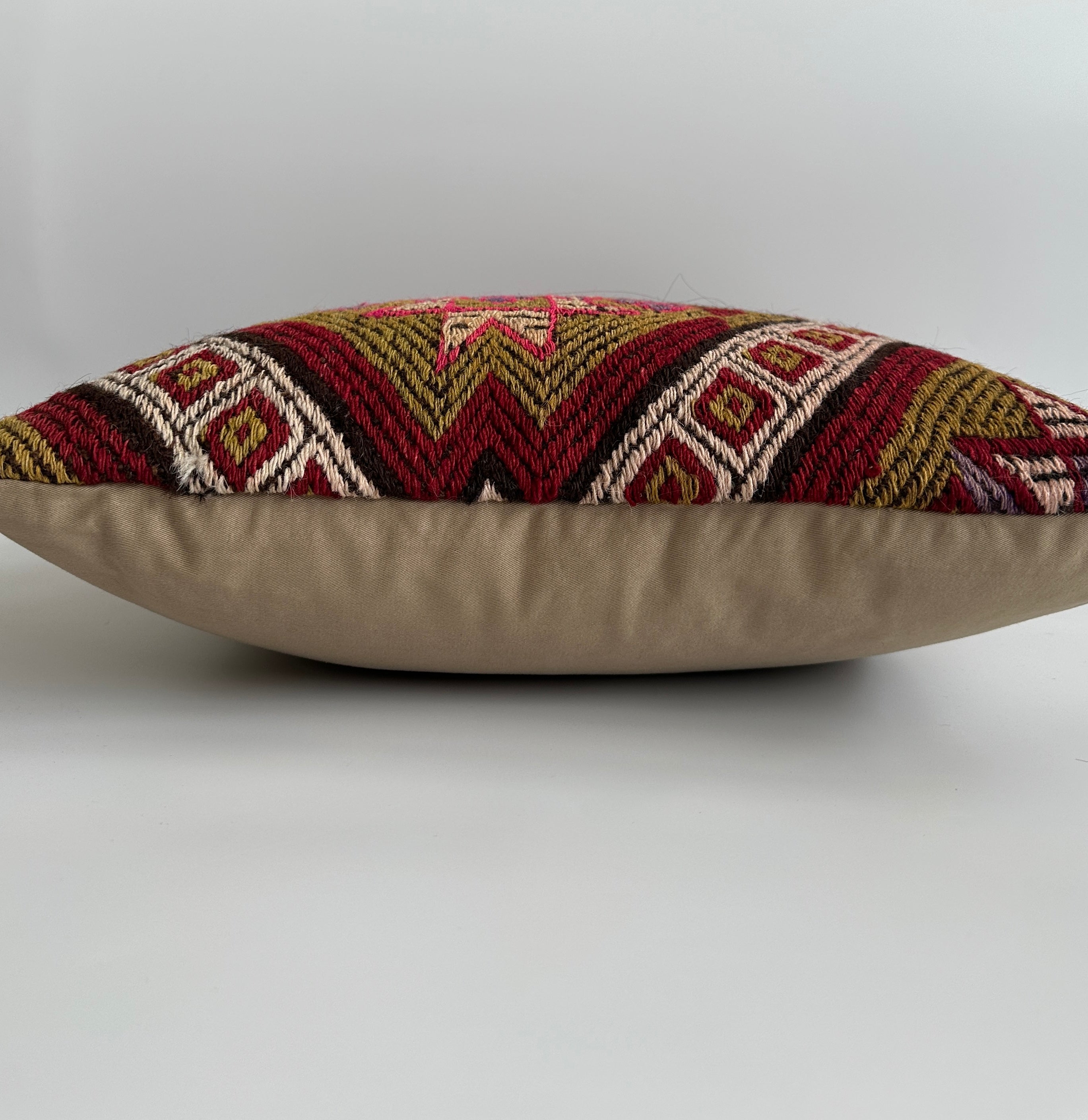 Handmade Multicolour Turkish Rug Cushion Cover 18''x18'' / 45x44 CM