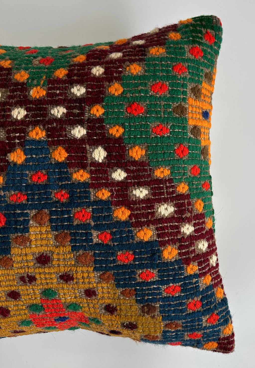 Handmade Multicolour Turkish Rug Cushion Cover 18''x18'' / 45x45 CM